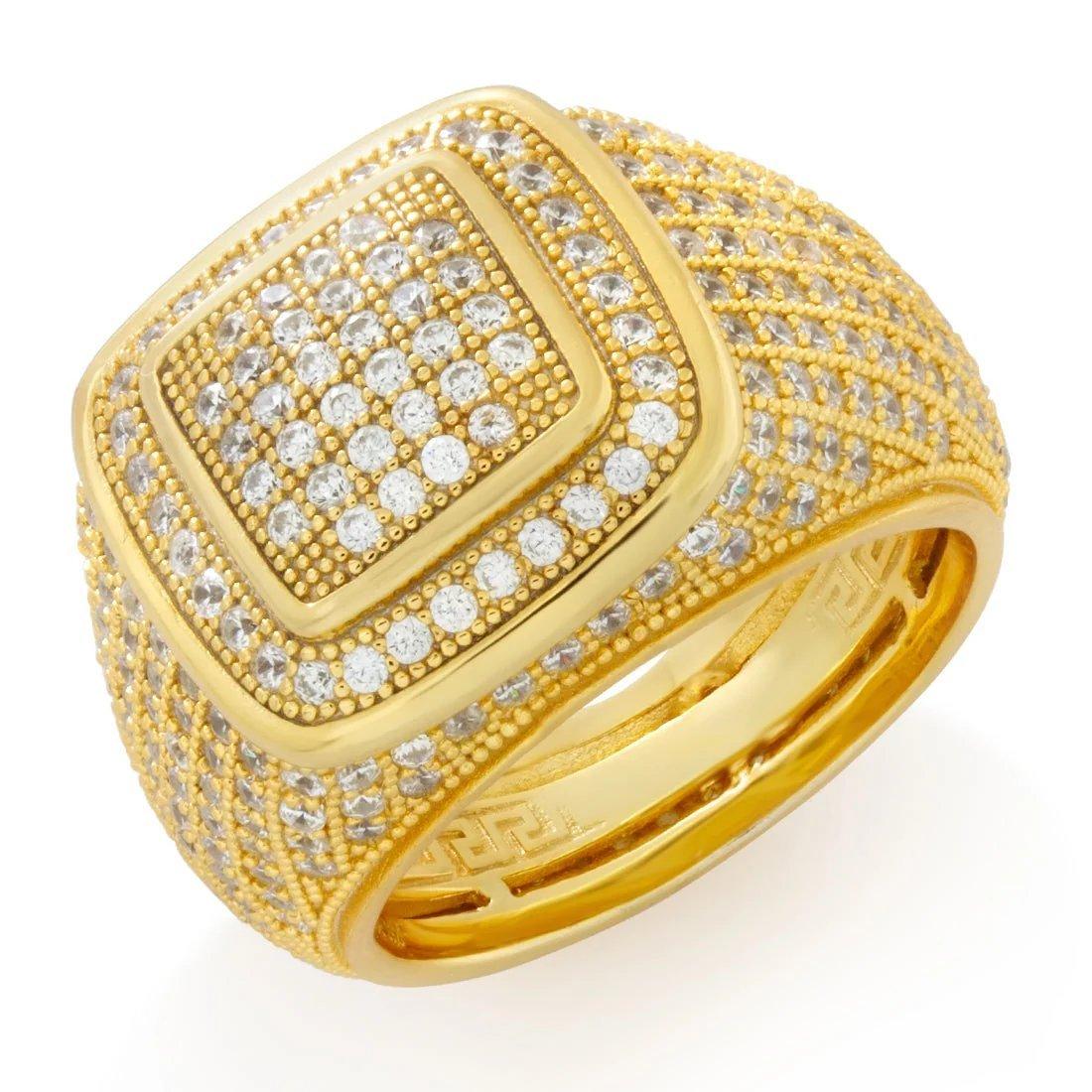King Ice Platform Ring - Gold - GOLD