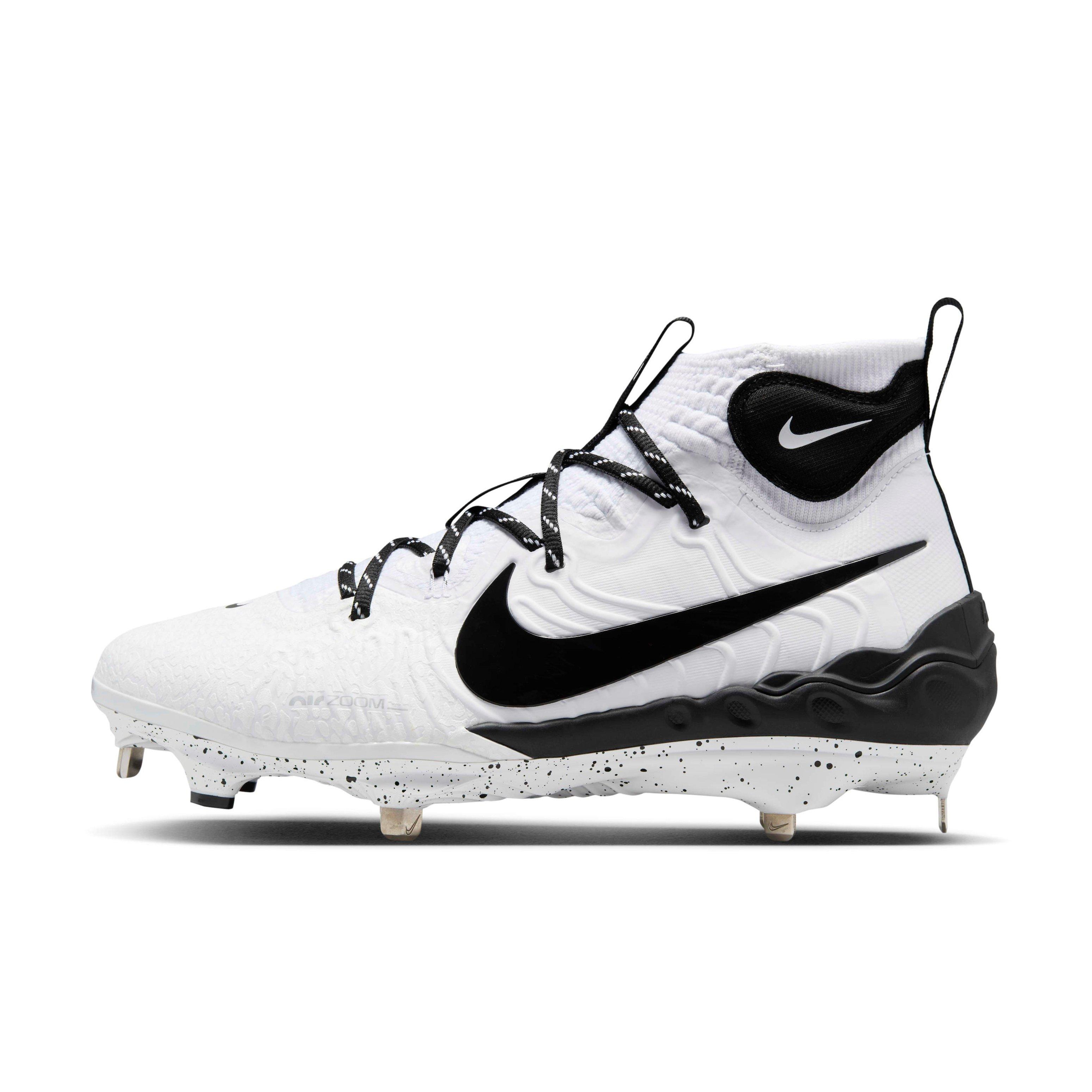 Nike Alpha Huarache NXT "White/Pure Platinum/Black" Men's Baseball Cleat - WHITE/PLATINUM/BLACK Thumbnail View 2