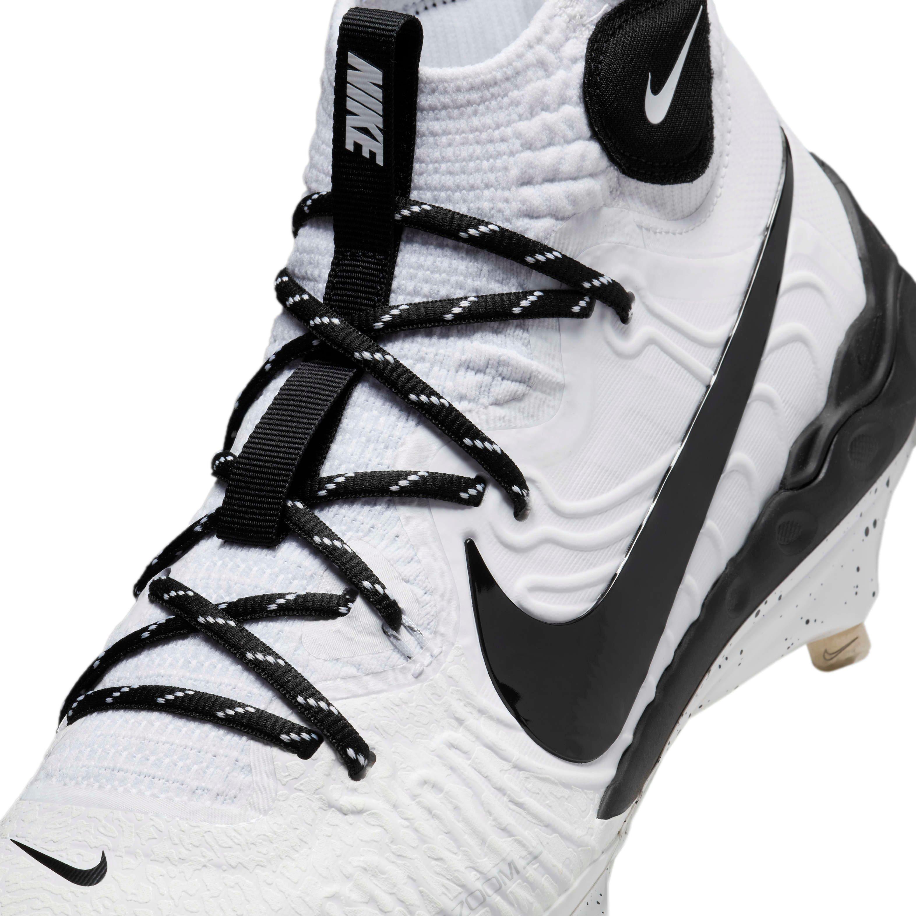 Nike Alpha Huarache NXT "White/Pure Platinum/Black" Men's Baseball Cleat - WHITE/PLATINUM/BLACK Thumbnail View 8