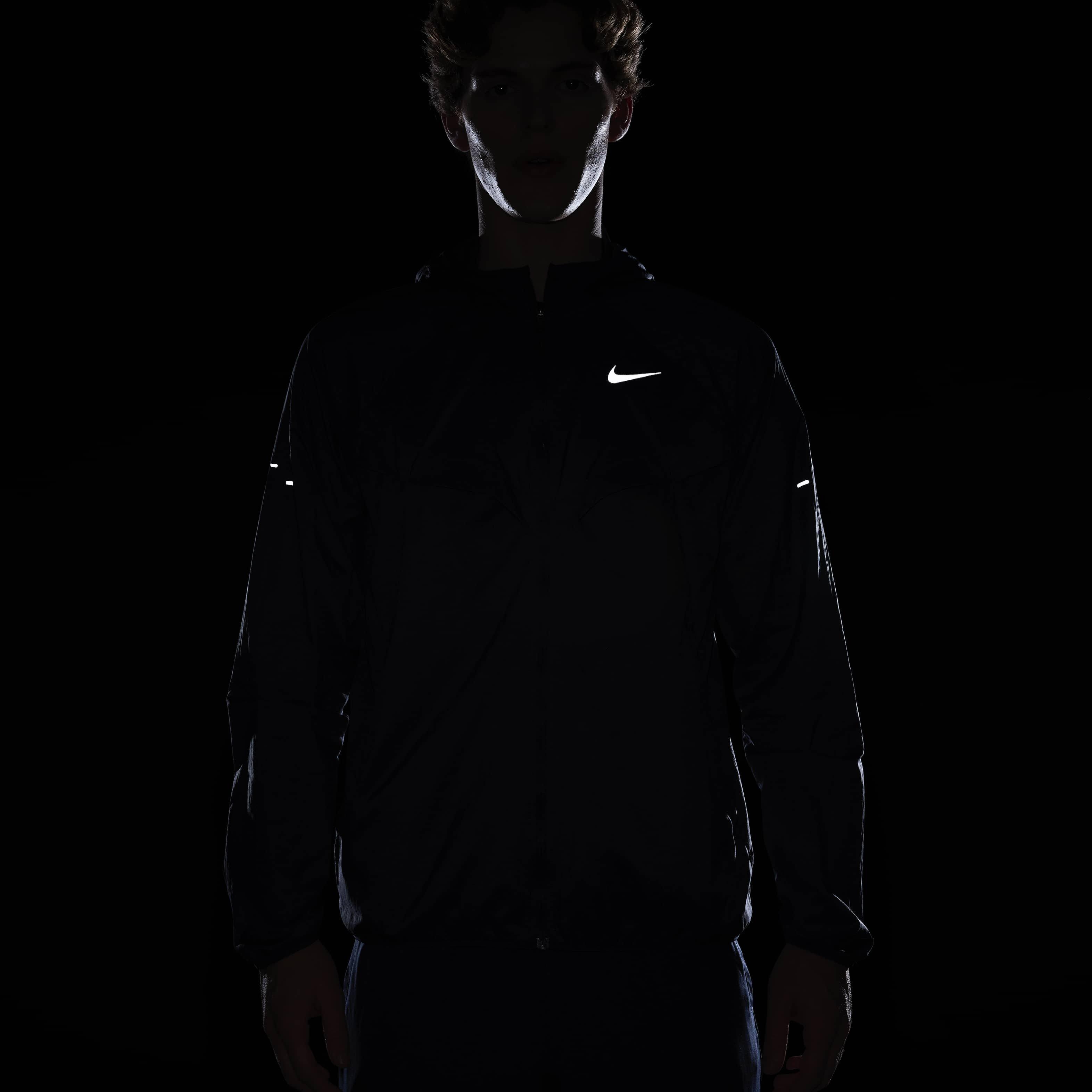 Nike Men's Stride Repel UV Running Jacket - DK BLUE Thumbnail View 7