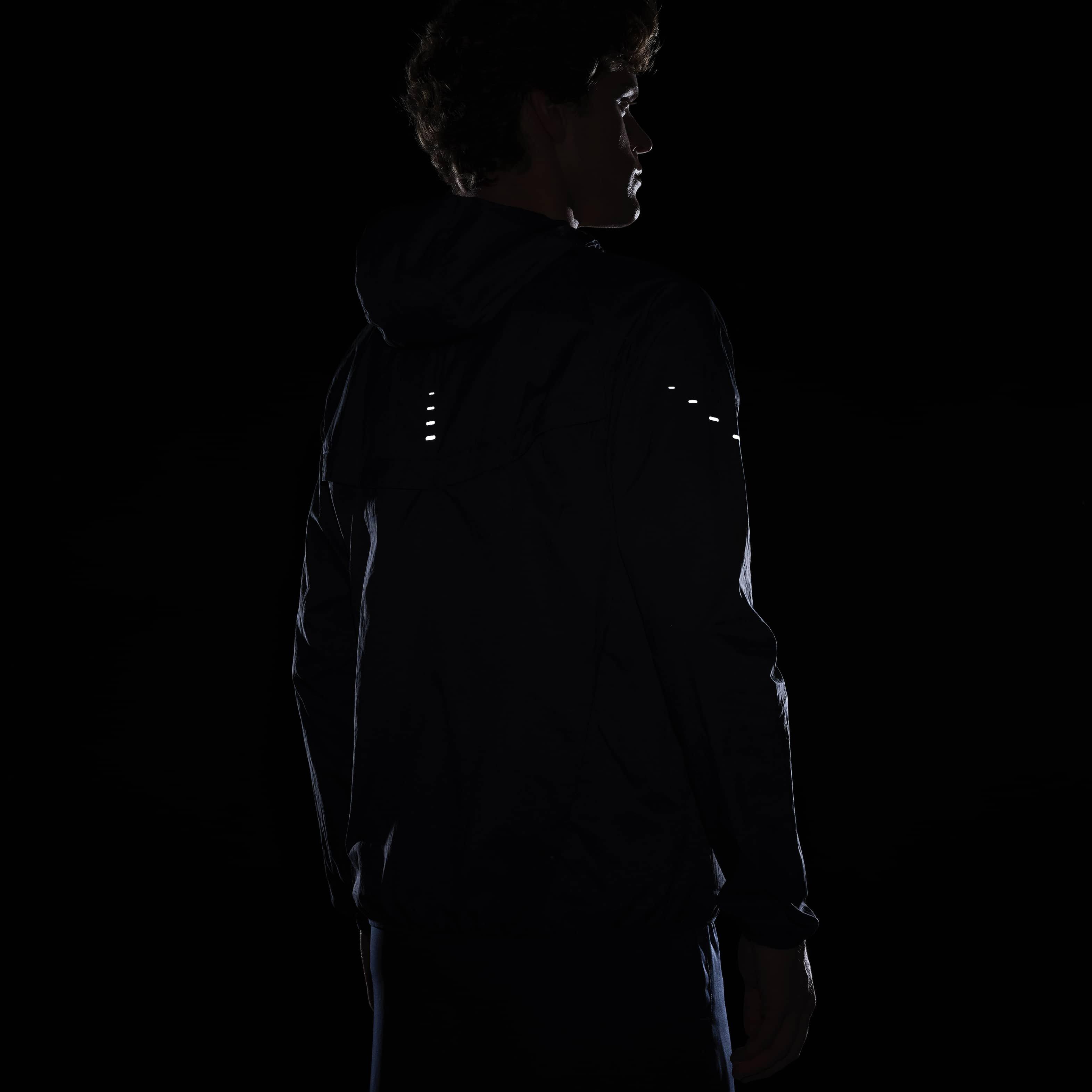 Nike Men's Stride Repel UV Running Jacket - DK BLUE Thumbnail View 8