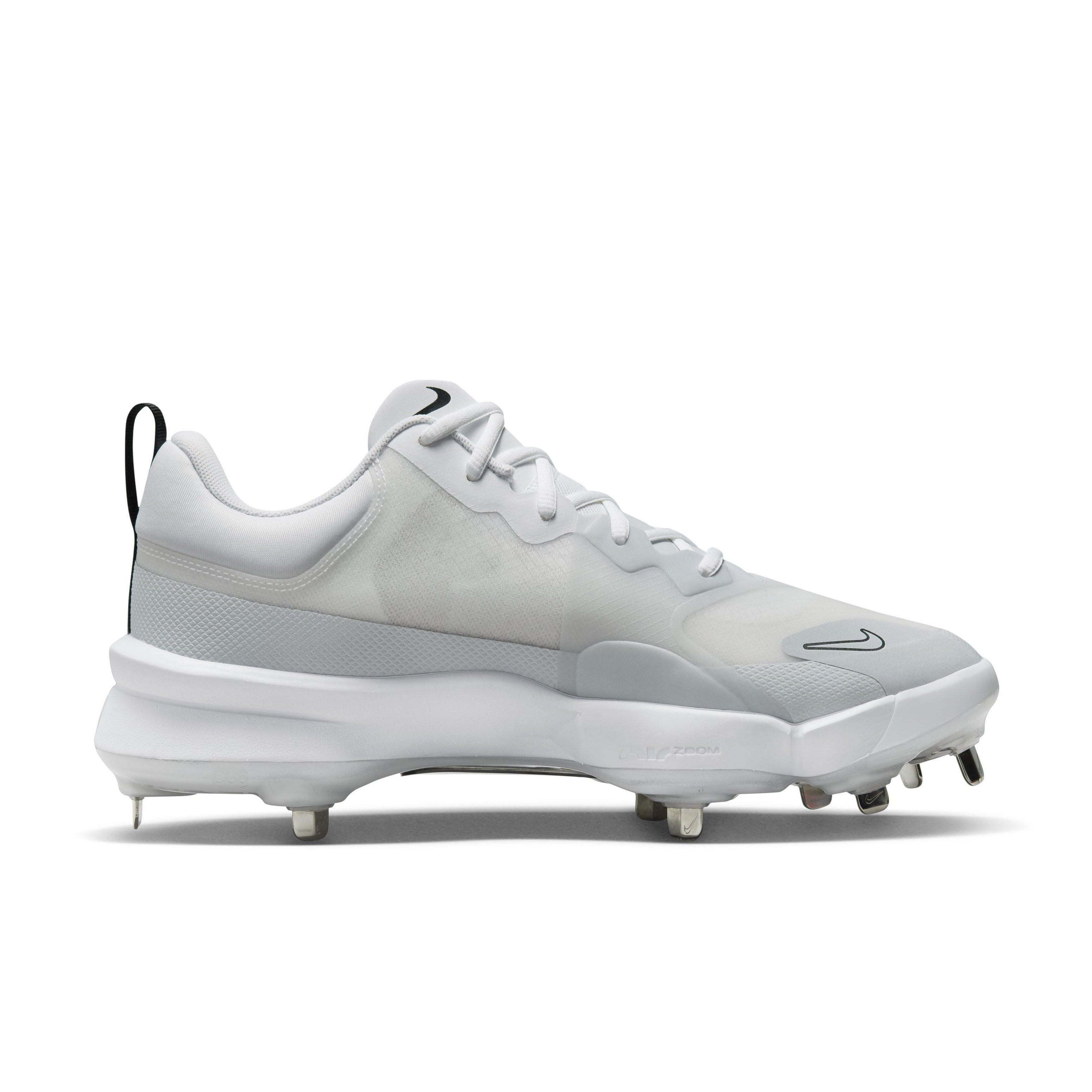 Nike Force Zoom Trout 9 Pro "White/Black/Pure Platinum/Bright Crimson" Men's Baseball Cleat - WHITE/BLACK/PLATINUM/CRIMSON Thumbnail View 1