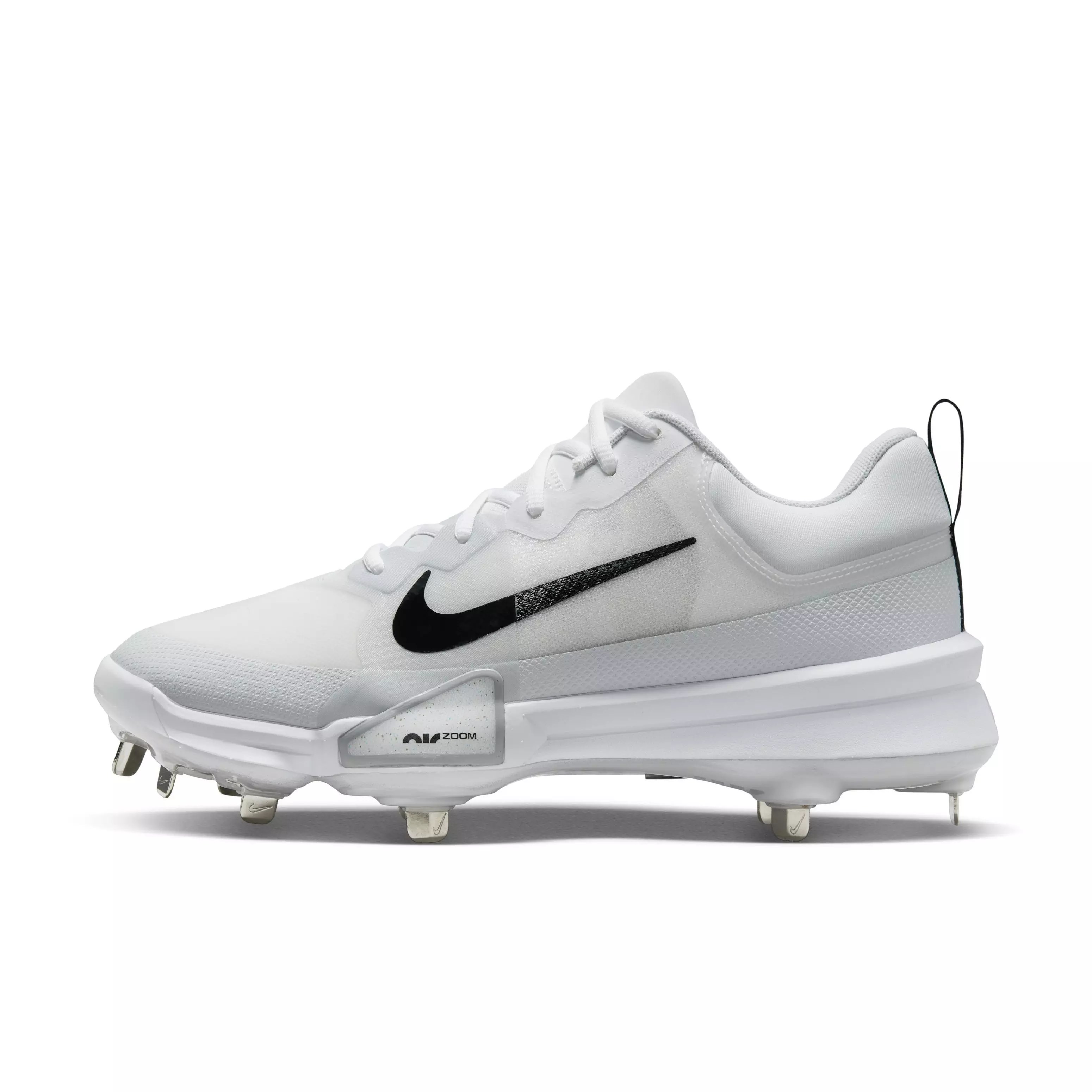 Nike Force Zoom Trout 9 Pro "White/Black/Pure Platinum/Bright Crimson" Men's Baseball Cleat - WHITE/BLACK/PLATINUM/CRIMSON