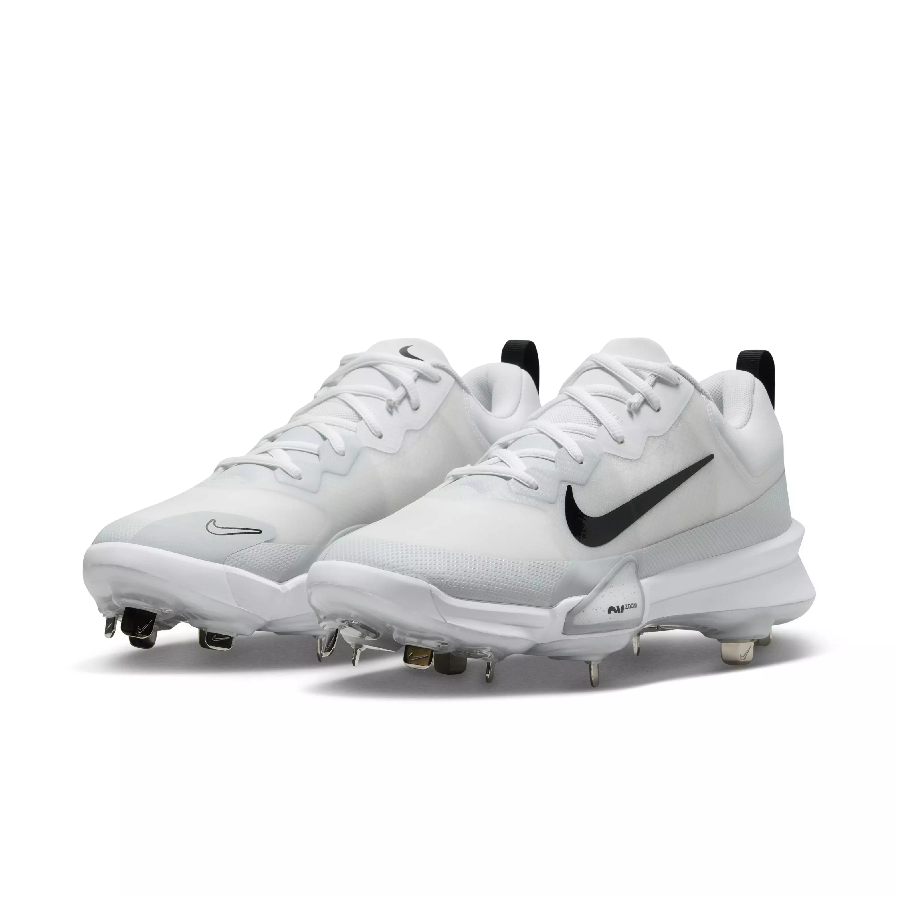 Nike Force Zoom Trout 9 Pro "White/Black/Pure Platinum/Bright Crimson" Men's Baseball Cleat - WHITE/BLACK/PLATINUM/CRIMSON