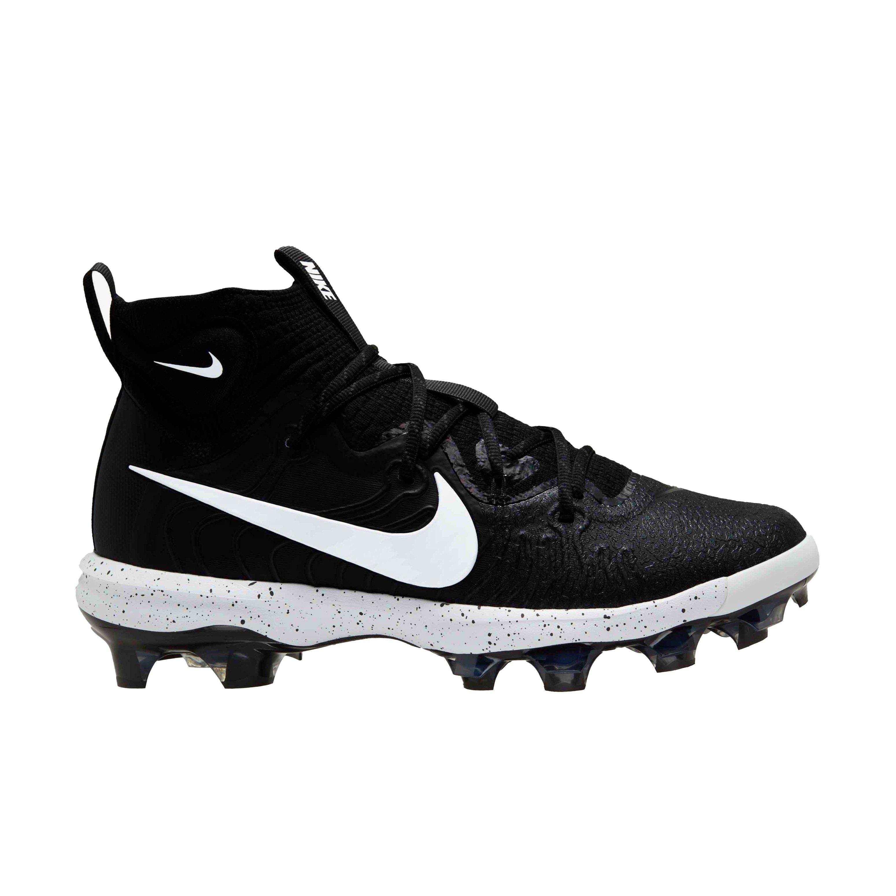 Nike Alpha Huarache NXT MCS "Black/White/Dk Smoke Grey" Men's Baseball Cleat - BLACK/WHITE/DK SMOKE GREY Thumbnail View 1