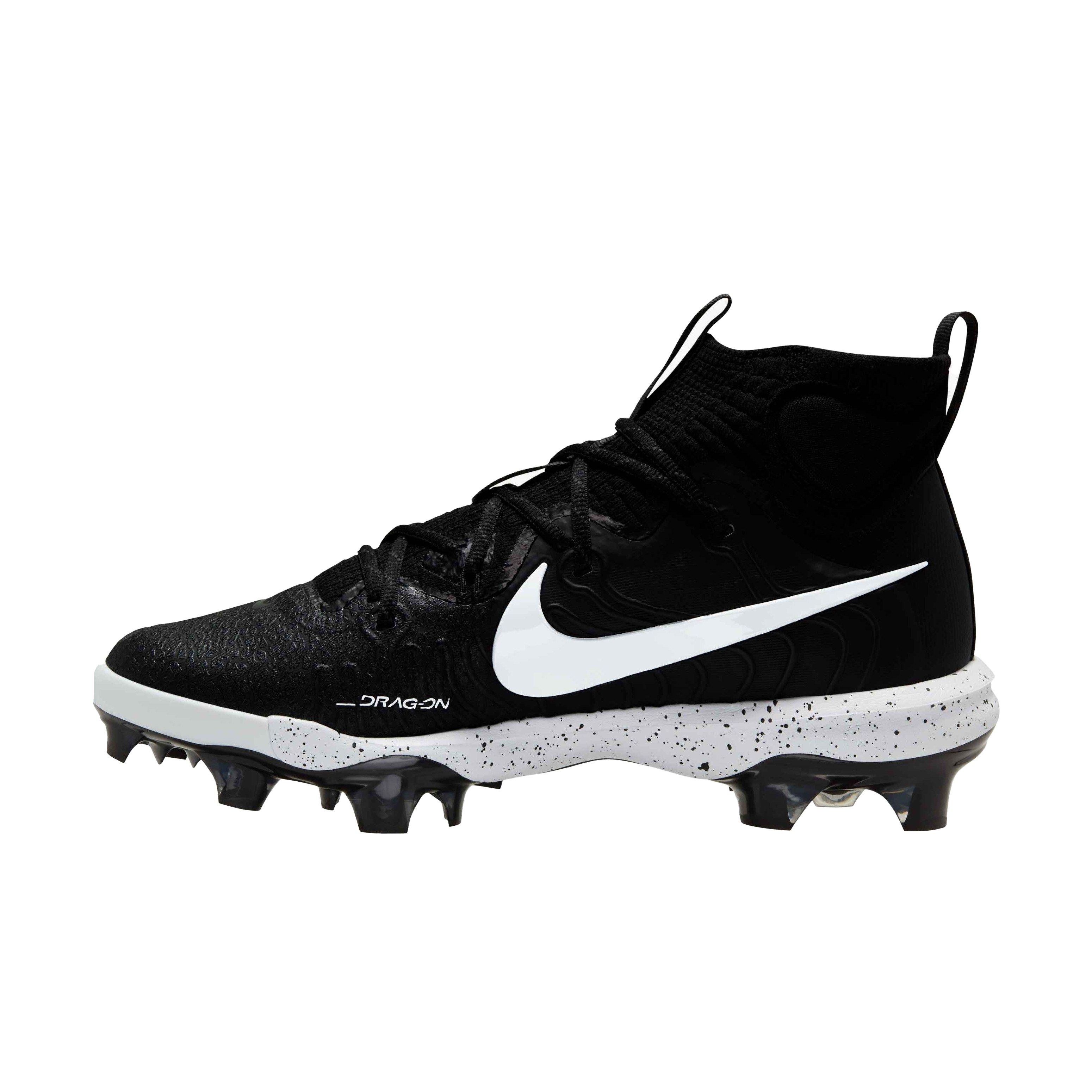 Nike Alpha Huarache NXT MCS "Black/White/Dk Smoke Grey" Men's Baseball Cleat - BLACK/WHITE/DK SMOKE GREY Thumbnail View 2