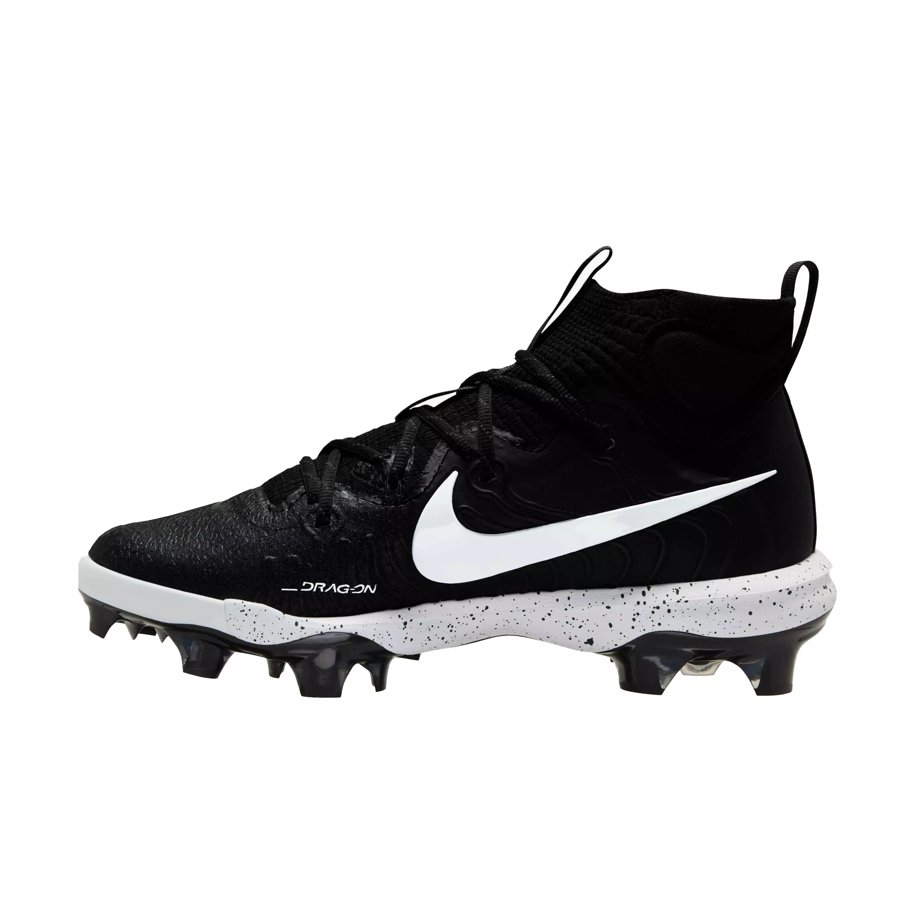 Nike Alpha Huarache NXT MCS "Black/White/Dk Smoke Grey" Men's Baseball Cleat - BLACK/WHITE/DK SMOKE GREY