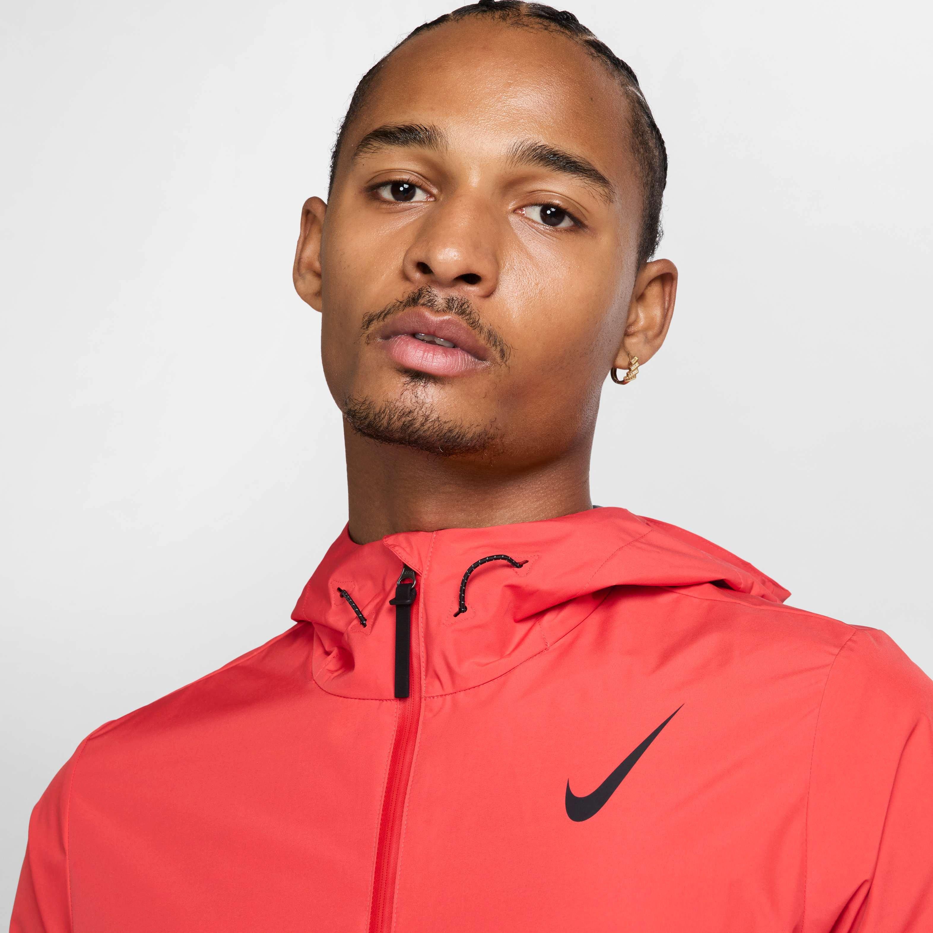 Nike Men's AeroSwift Storm-FIT Aerogami Running Jacket -Red - RED Thumbnail View 3