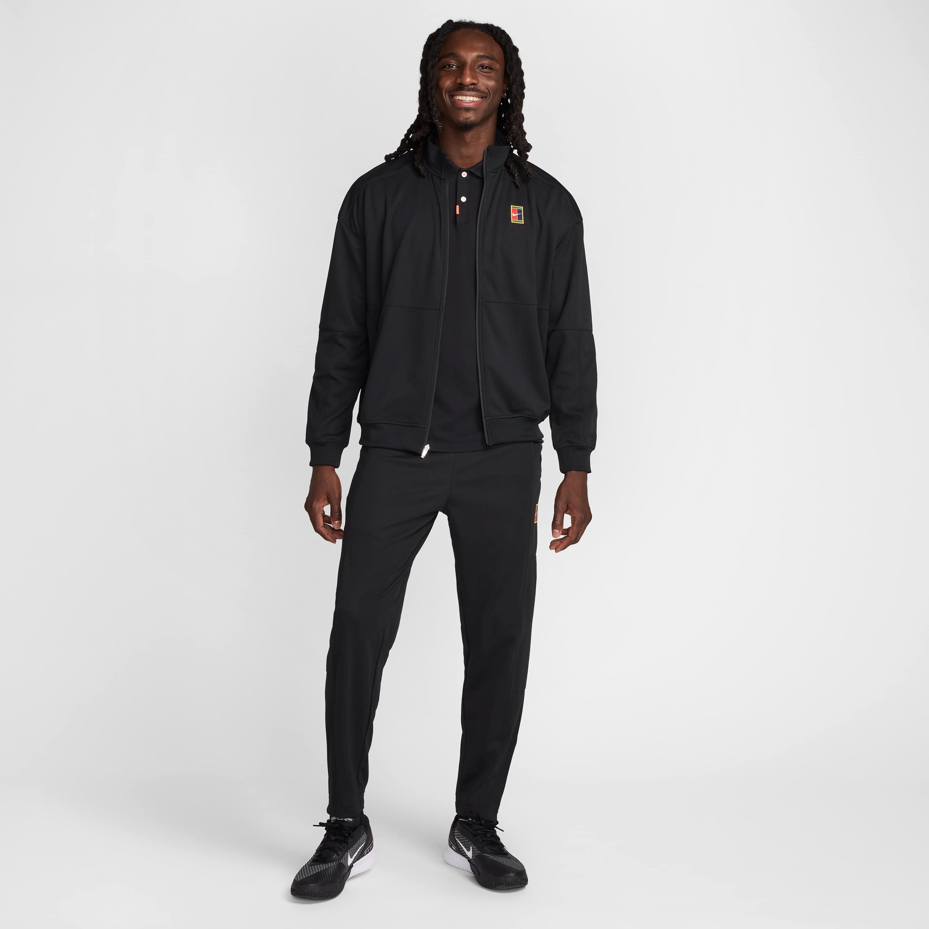 NikeCourt Men's Heritage Suit Tennis Jacket - BLACK Thumbnail View 6
