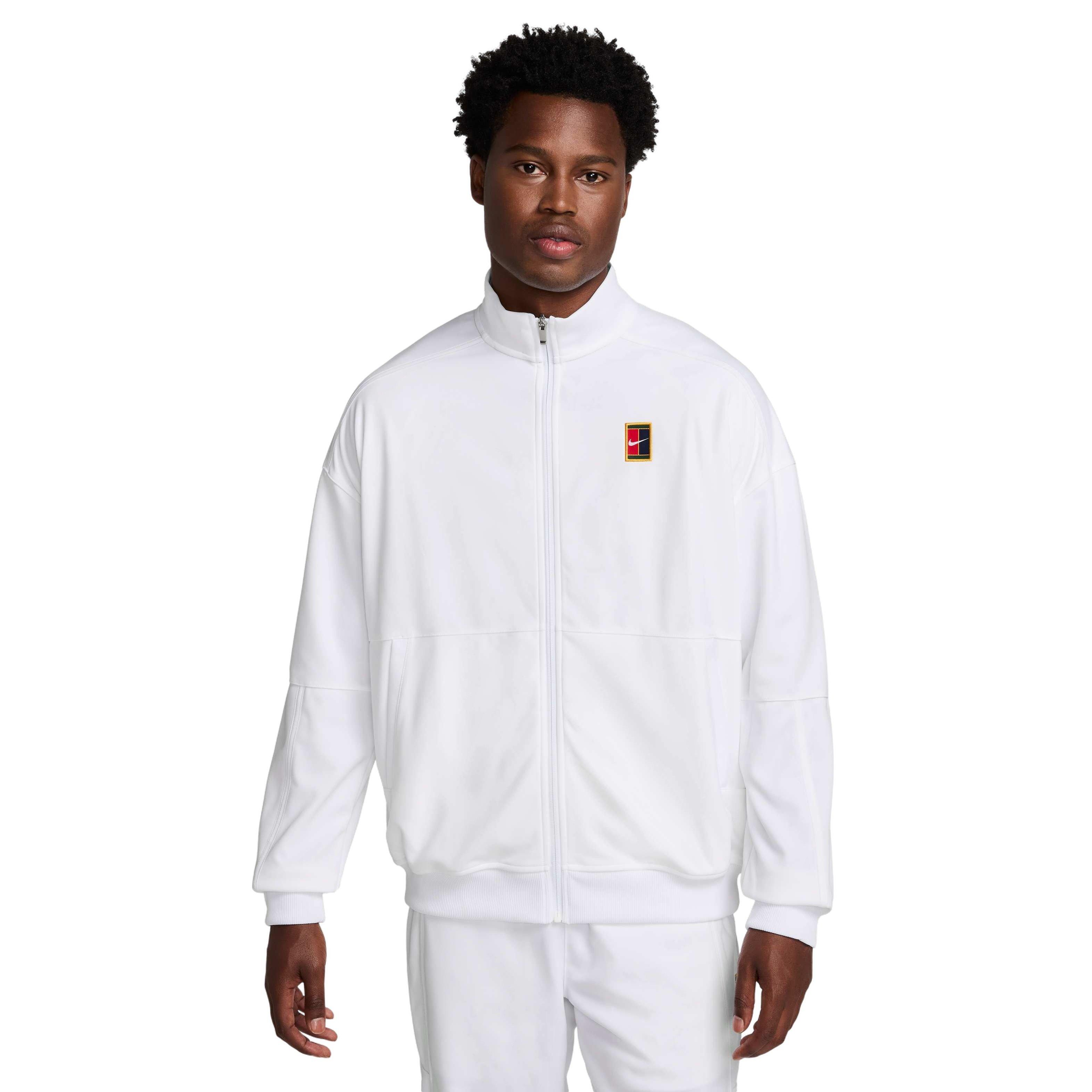 NikeCourt Men's Heritage Suit Tennis Jacket - WHITE Thumbnail View 1