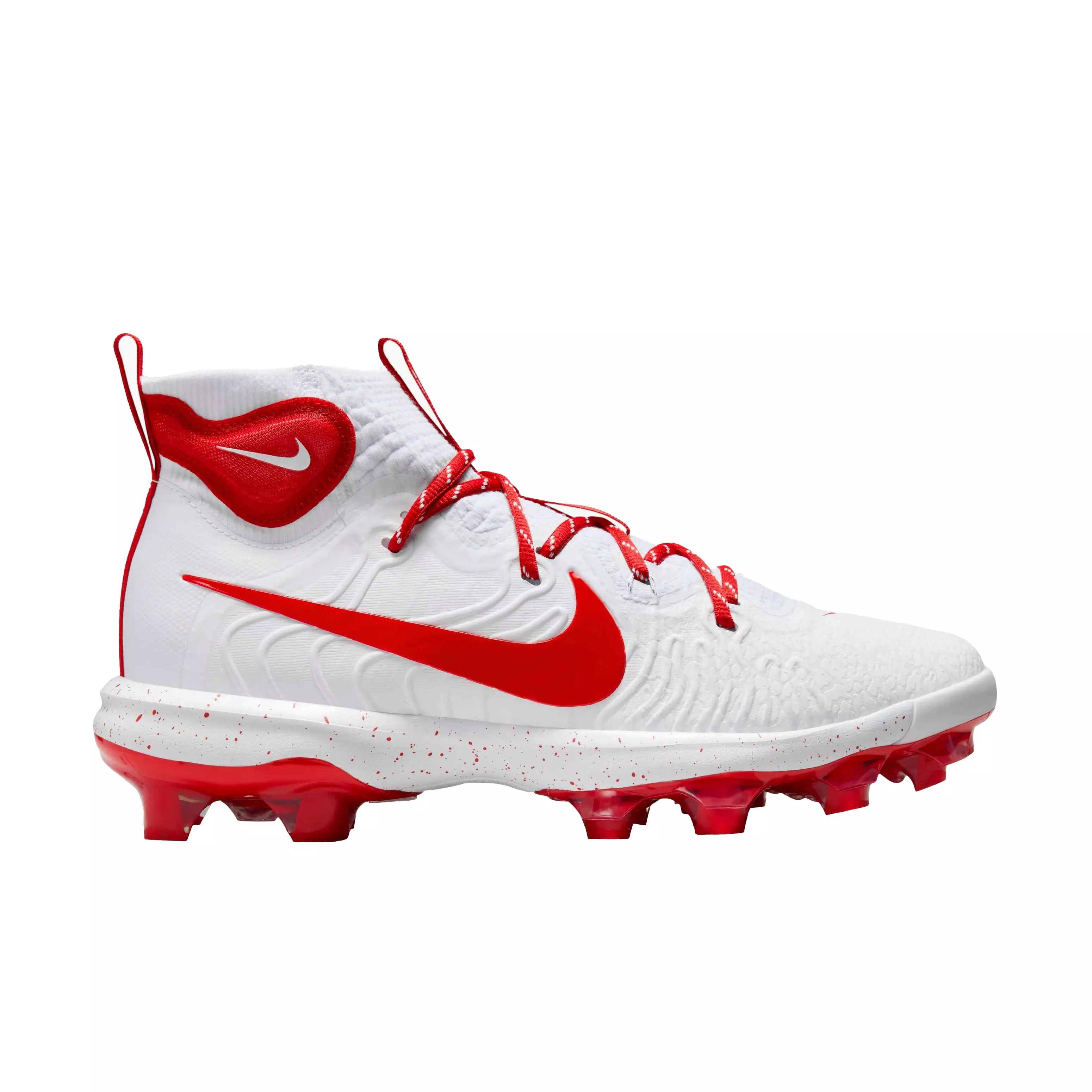 Nike Alpha Huarache NXT MCS "White/Red" Men's Baseball Cleat - WHITE/RED