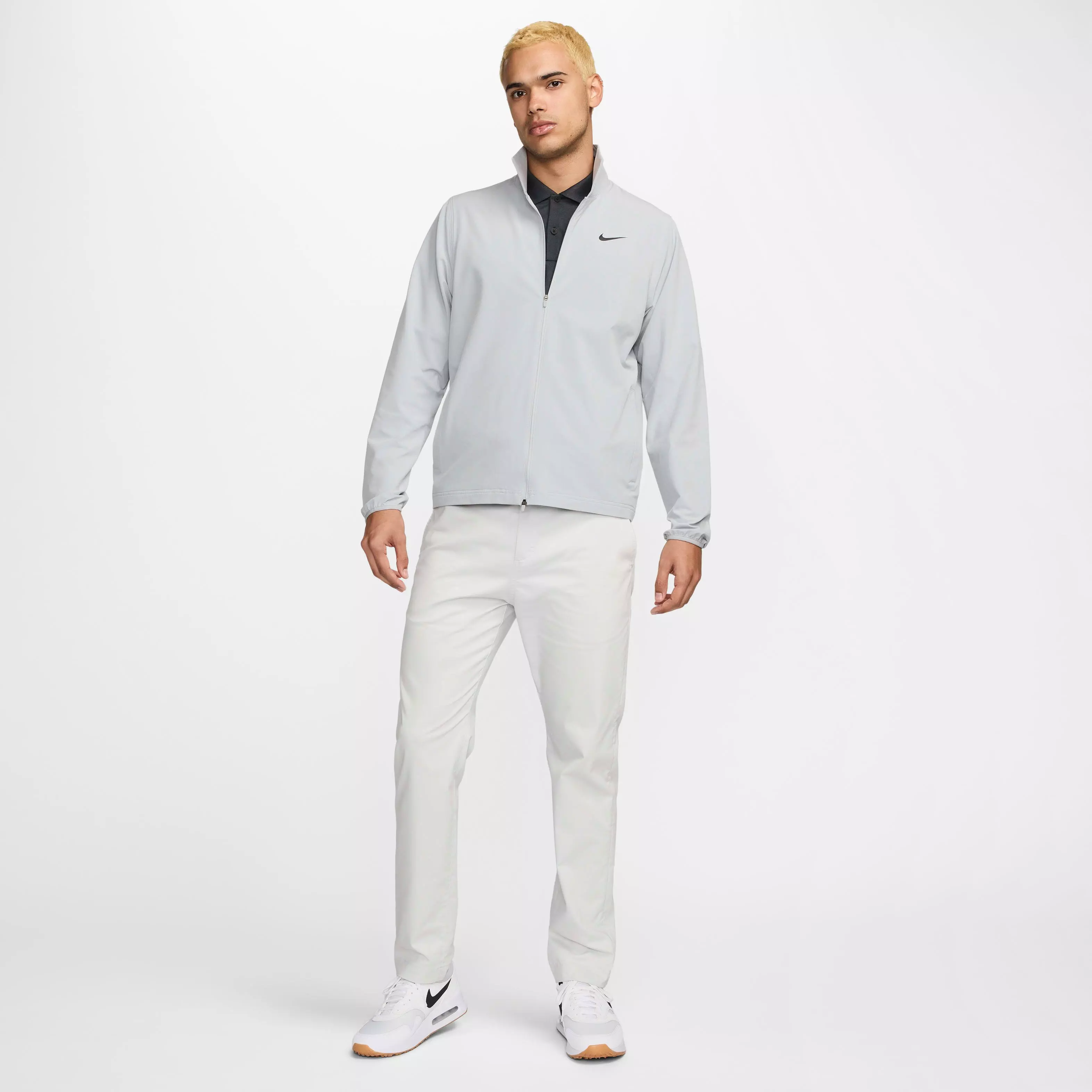 Nike Men's Tour Repel Full-Zip Golf Jacket -Grey - GREY