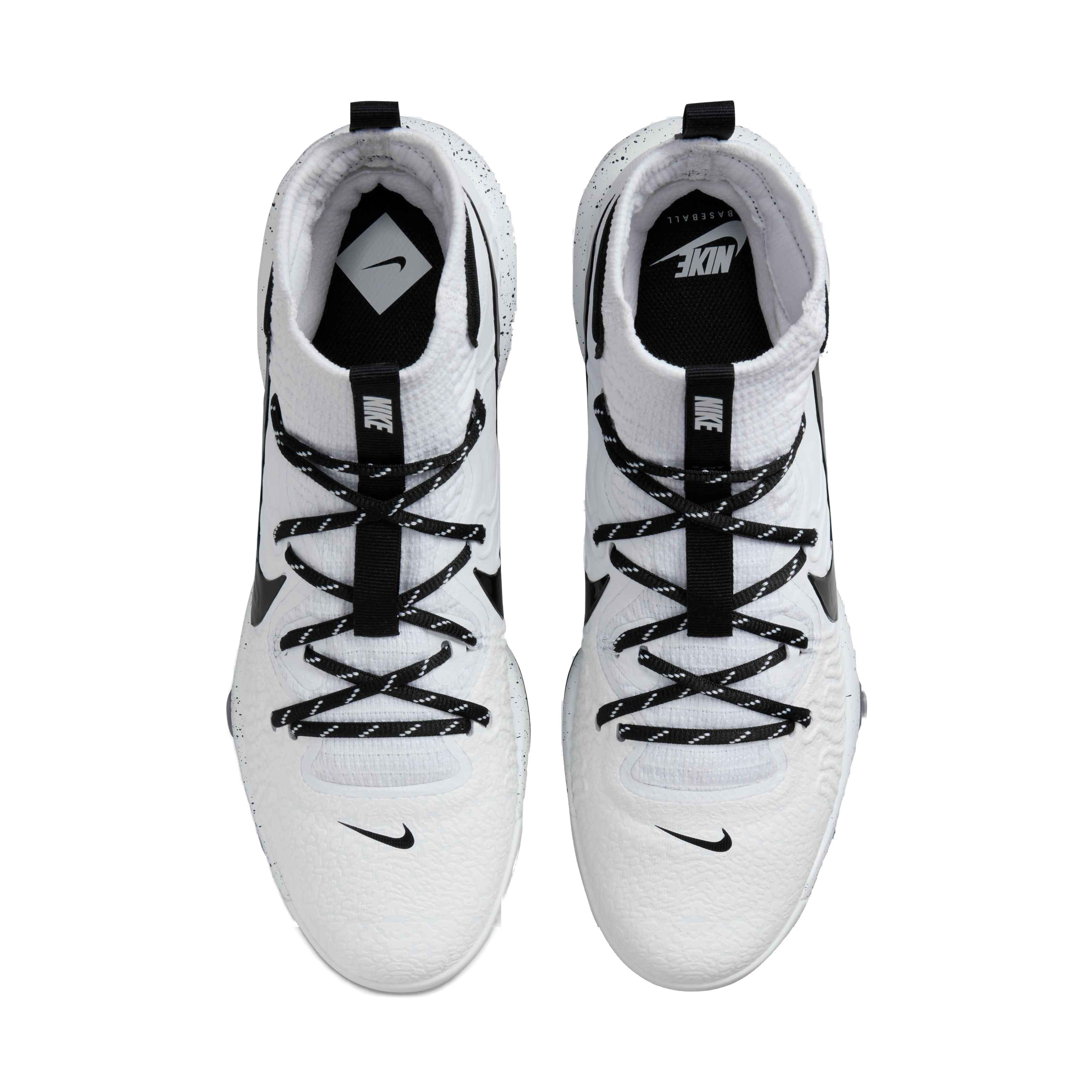 Nike Alpha Huarache NXT MCS "White/Black" Men's Baseball Cleat - WHITE/BLACK Thumbnail View 3