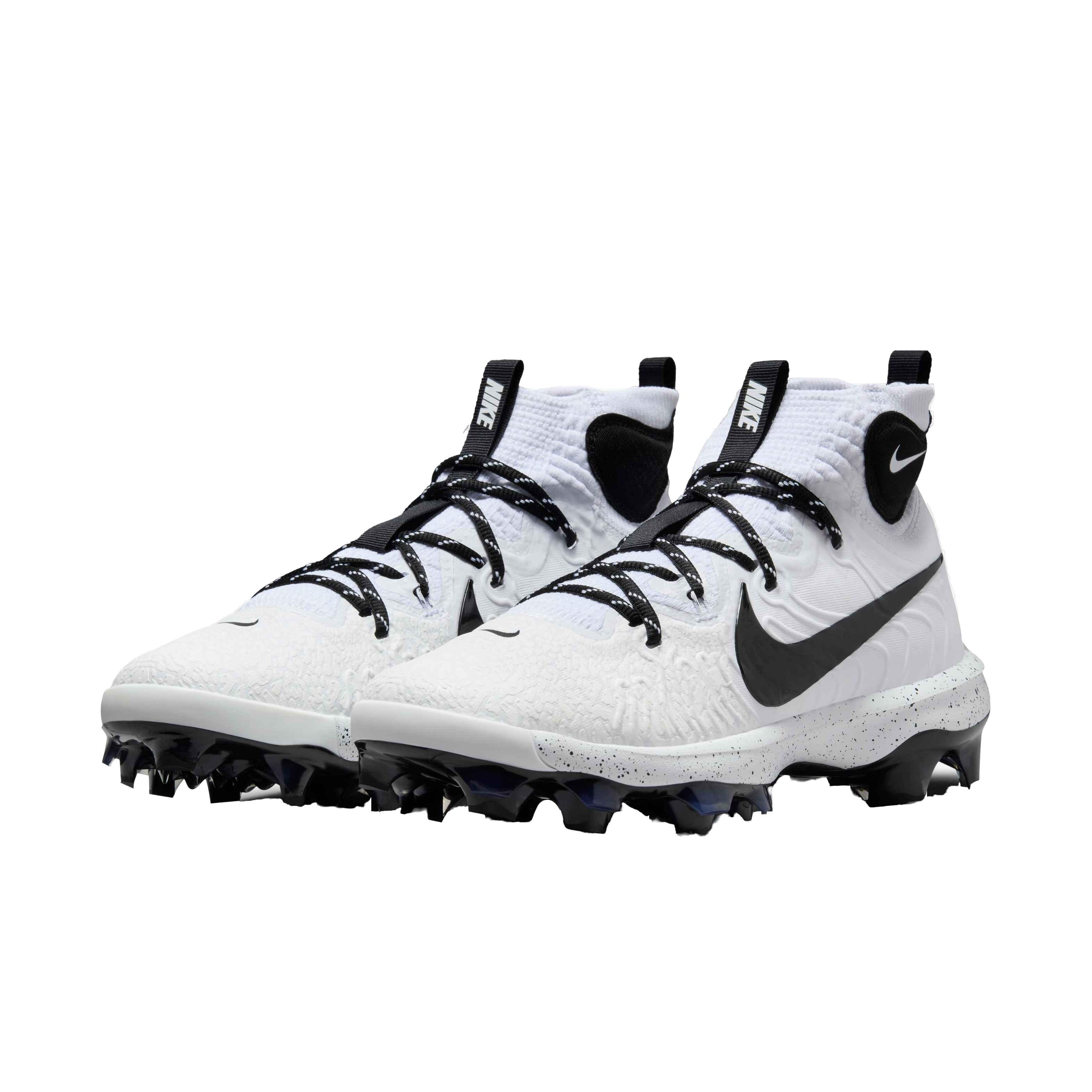 Nike Alpha Huarache NXT MCS "White/Black" Men's Baseball Cleat - WHITE/BLACK Thumbnail View 4