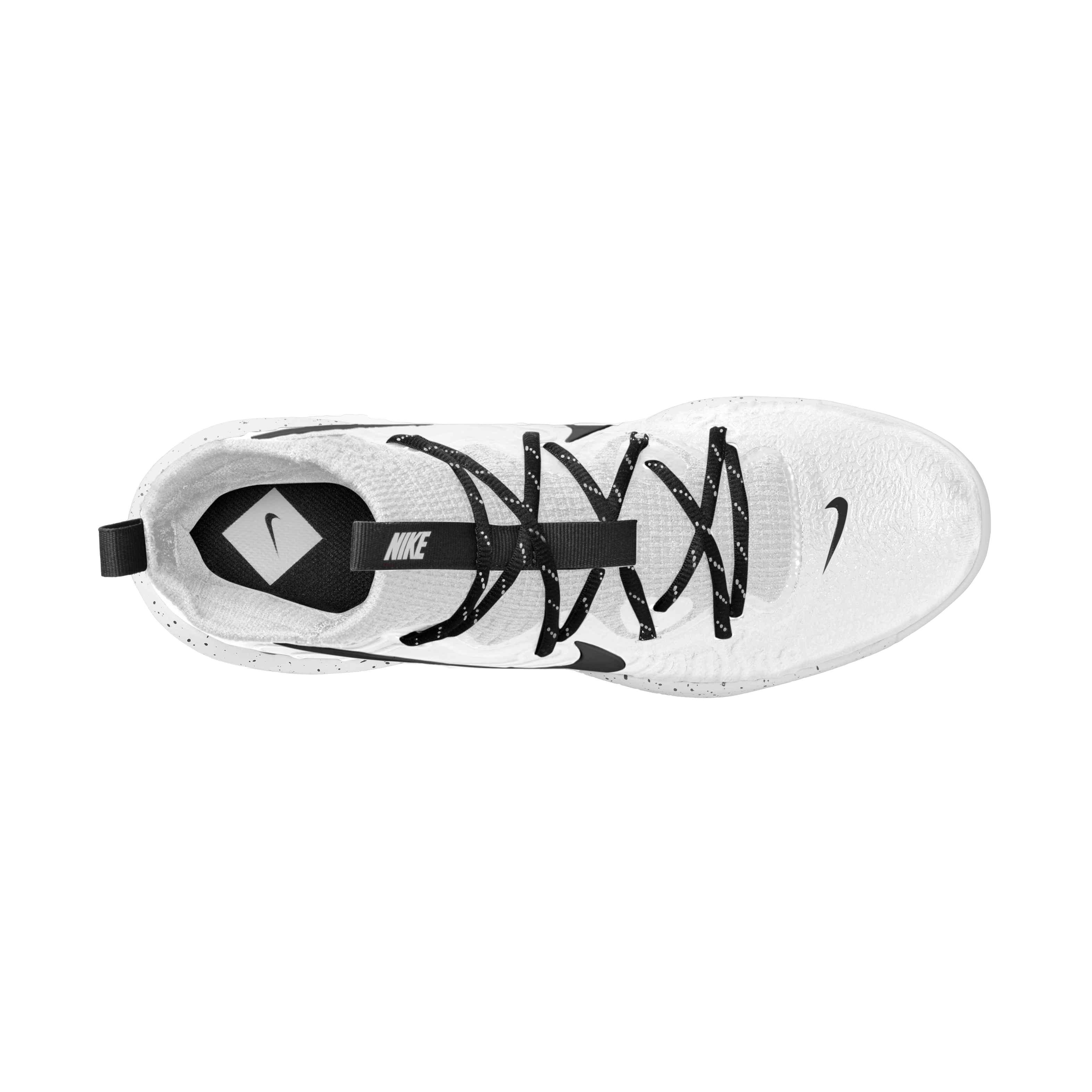 Nike Alpha Huarache NXT MCS "White/Black" Men's Baseball Cleat - WHITE/BLACK Thumbnail View 6