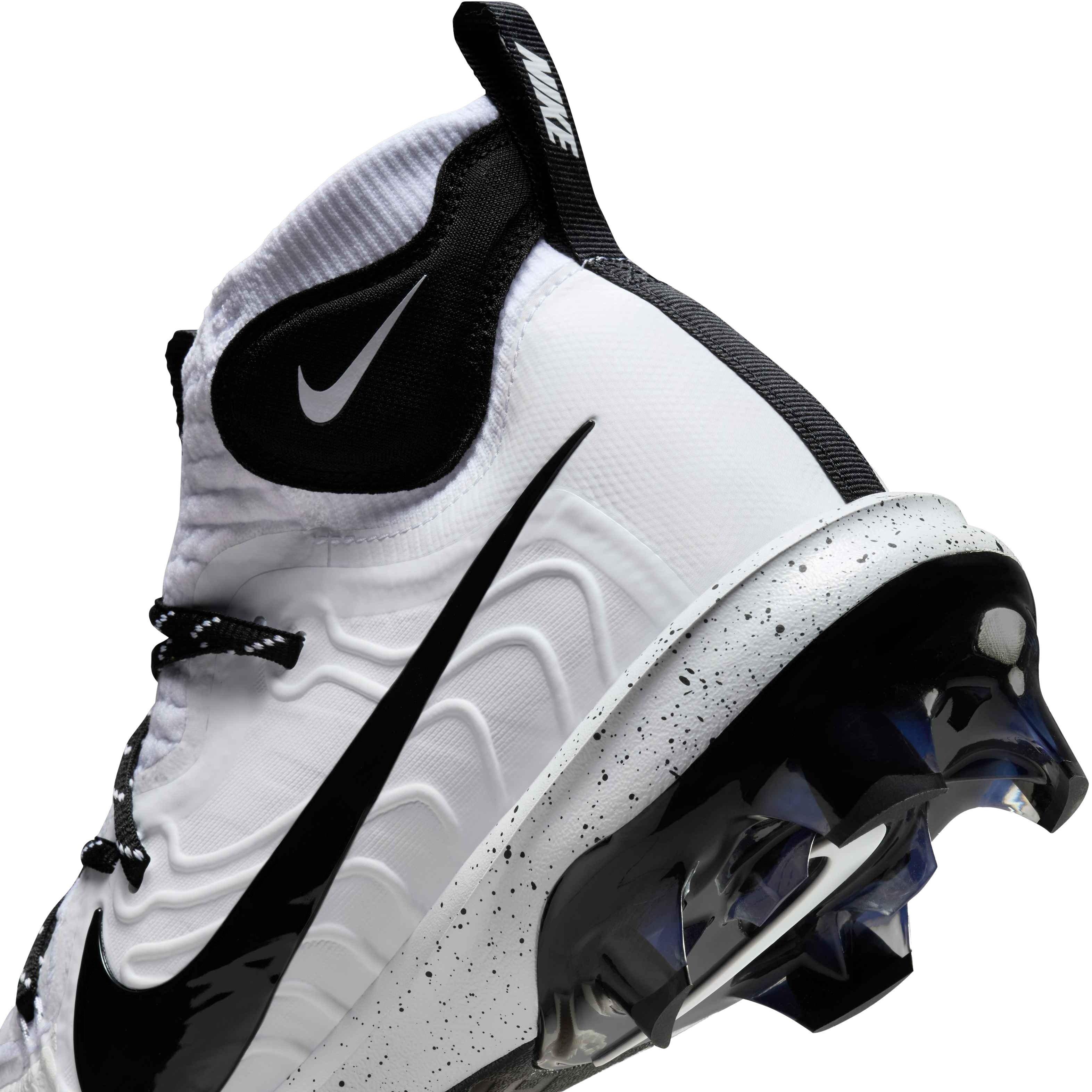 Nike Alpha Huarache NXT MCS "White/Black" Men's Baseball Cleat - WHITE/BLACK Thumbnail View 8