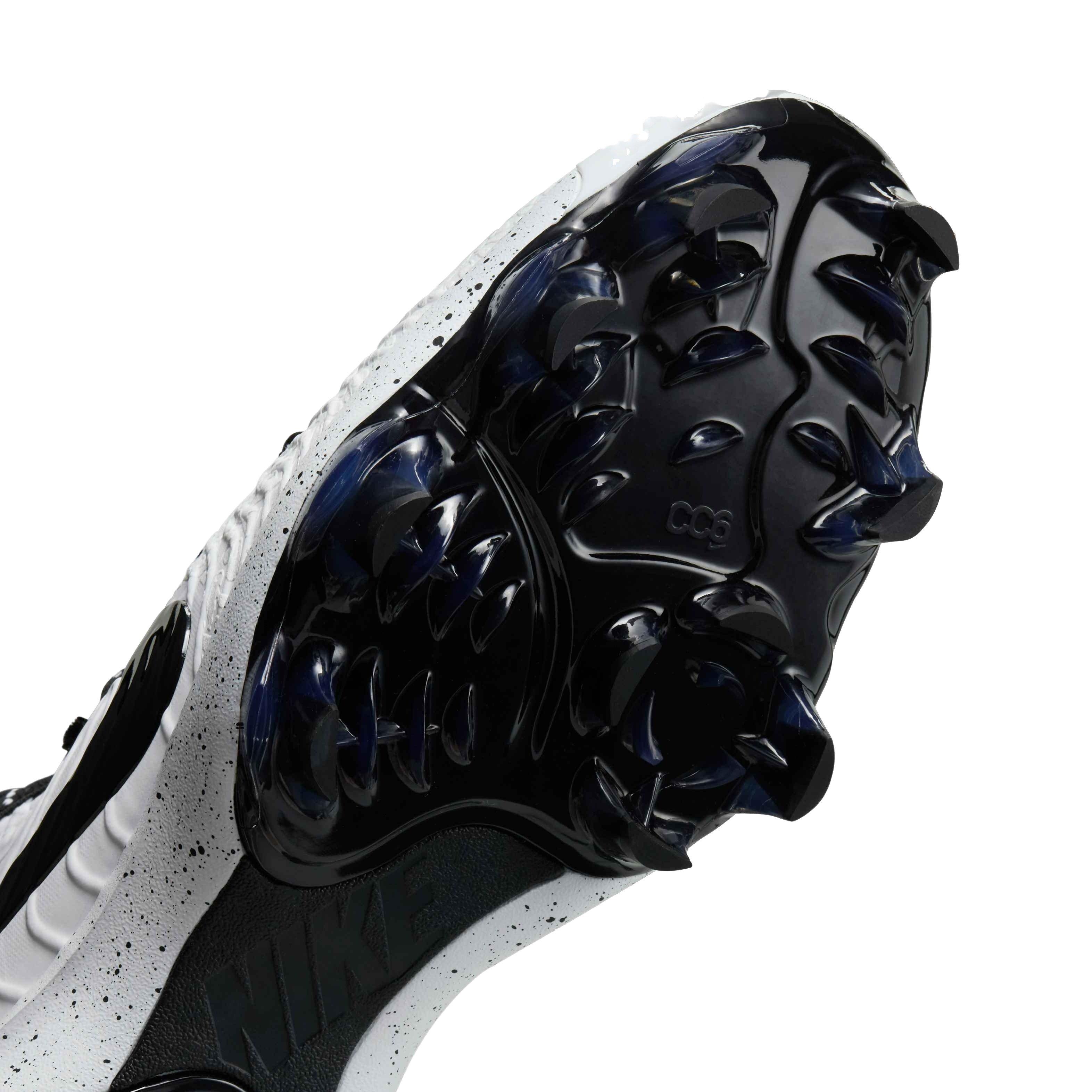 Nike Alpha Huarache NXT MCS "White/Black" Men's Baseball Cleat - WHITE/BLACK Thumbnail View 9