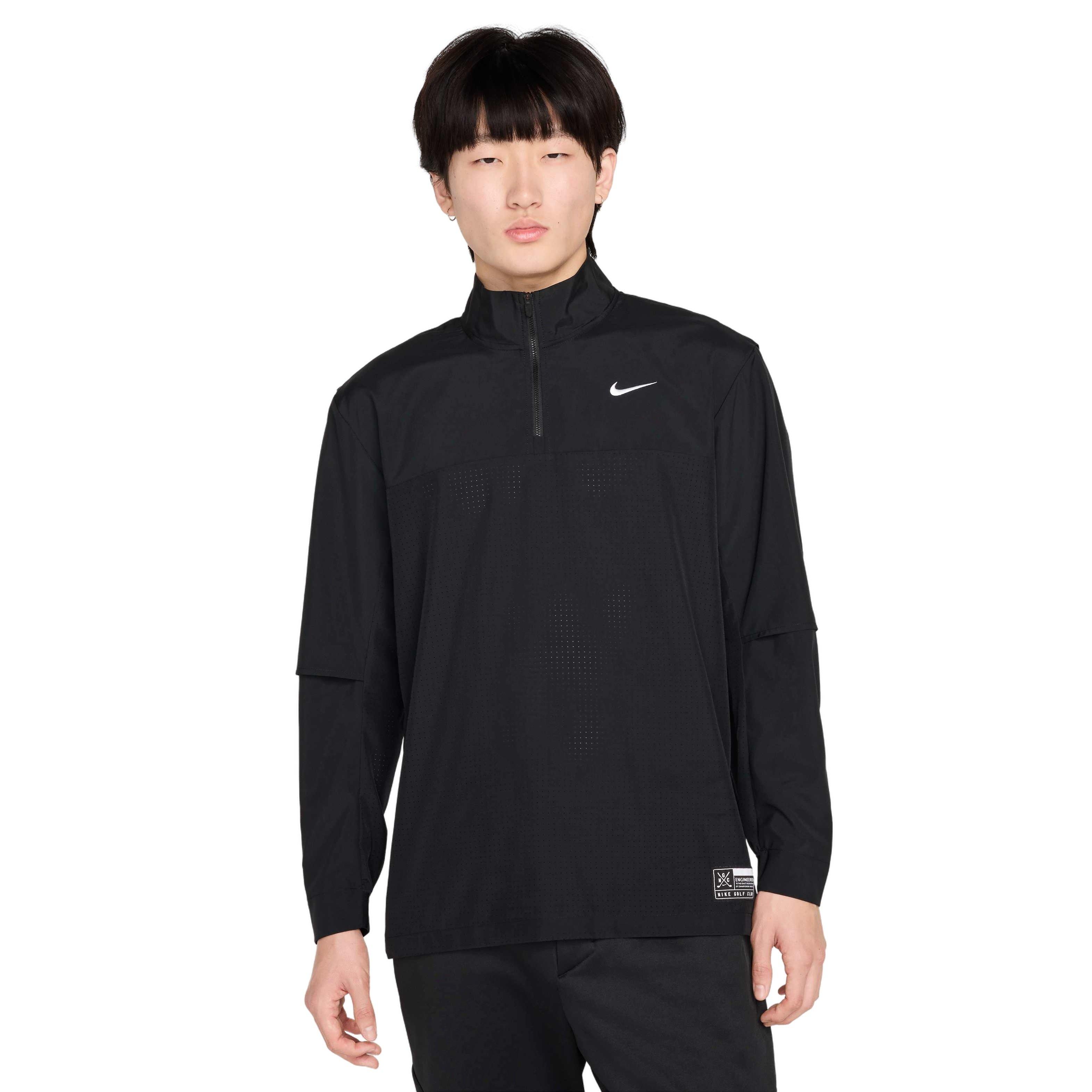 Nike Men's Golf Club Dri-FIT 1/2-Zip Jacket - BLACK Thumbnail View 1