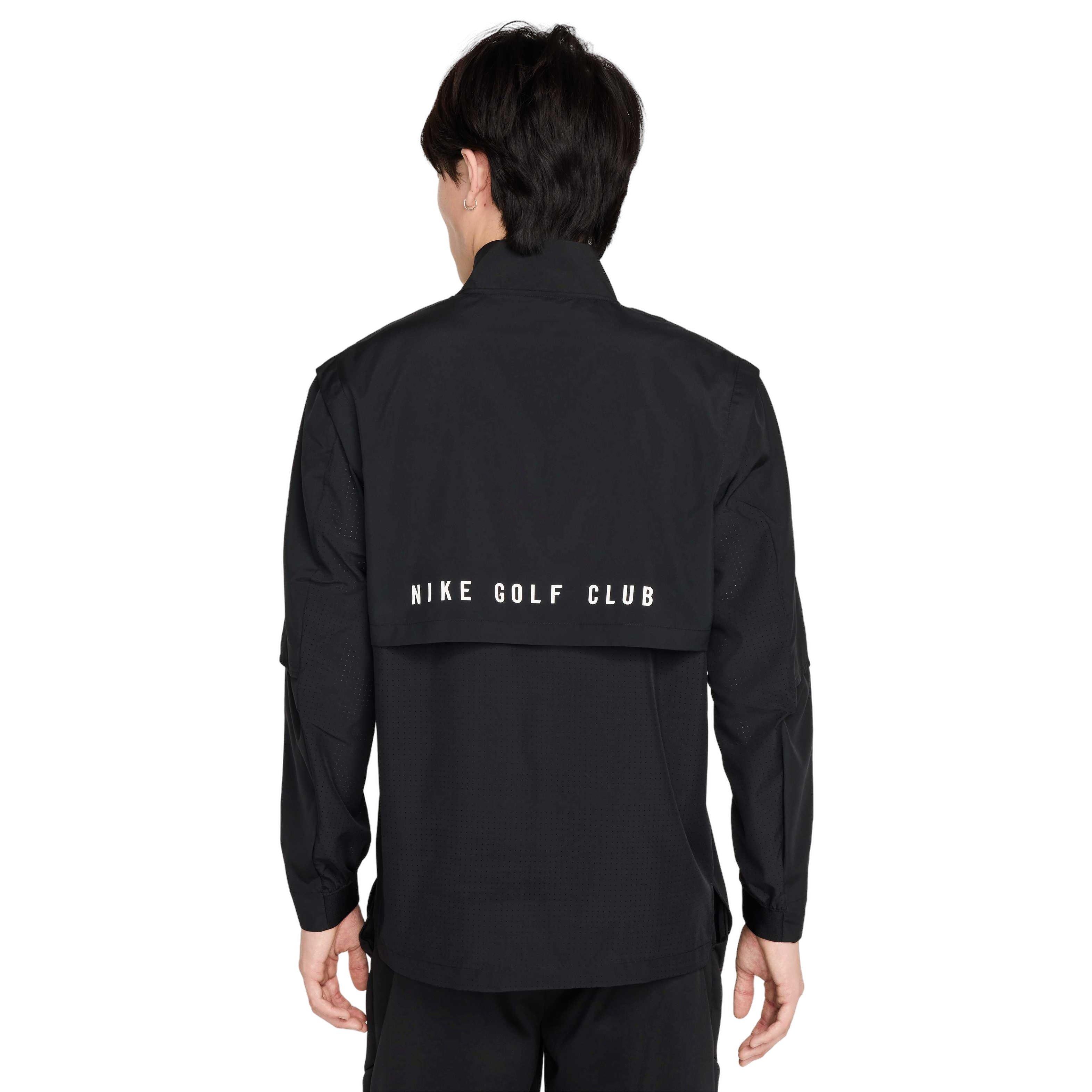 Nike Men's Golf Club Dri-FIT 1/2-Zip Jacket - BLACK Thumbnail View 2