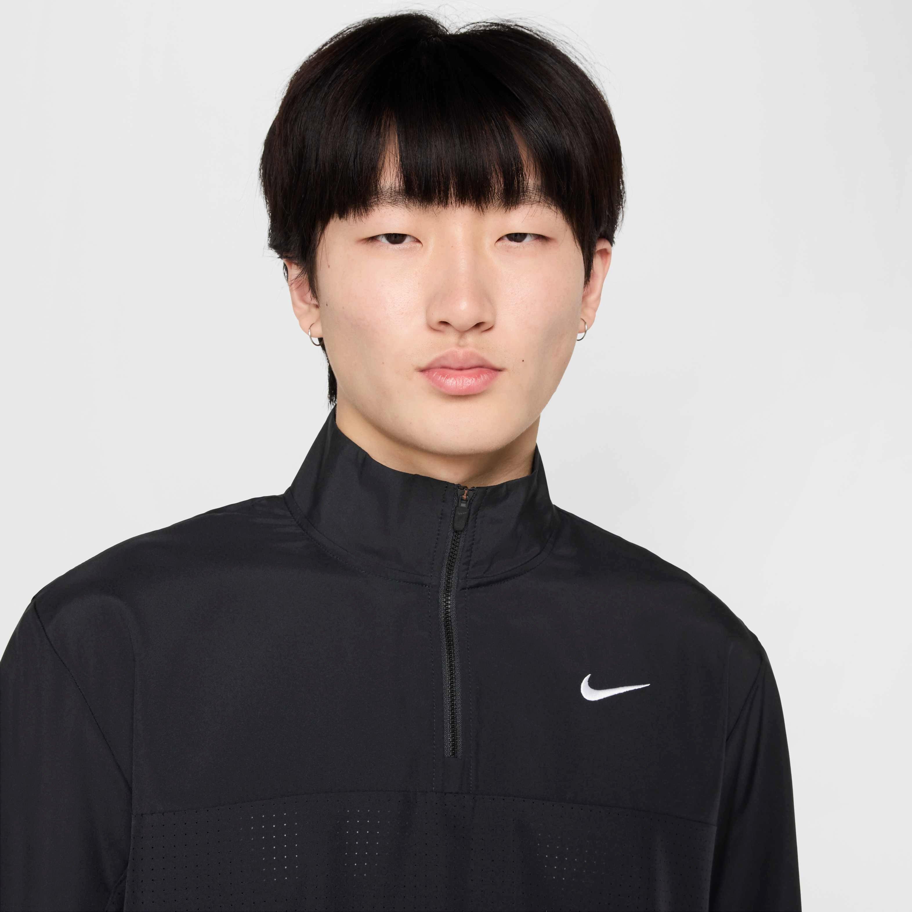 Nike Men's Golf Club Dri-FIT 1/2-Zip Jacket - BLACK Thumbnail View 3