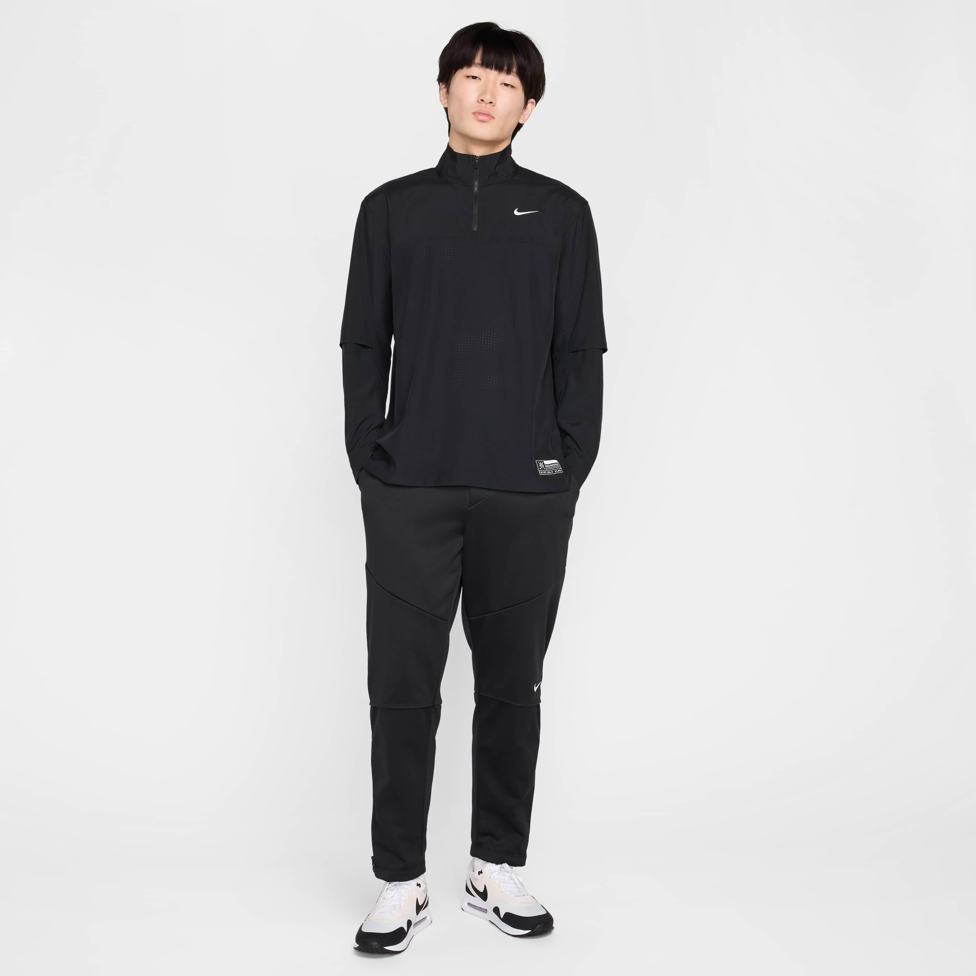 Nike Men's Golf Club Dri-FIT 1/2-Zip Jacket - BLACK Thumbnail View 8