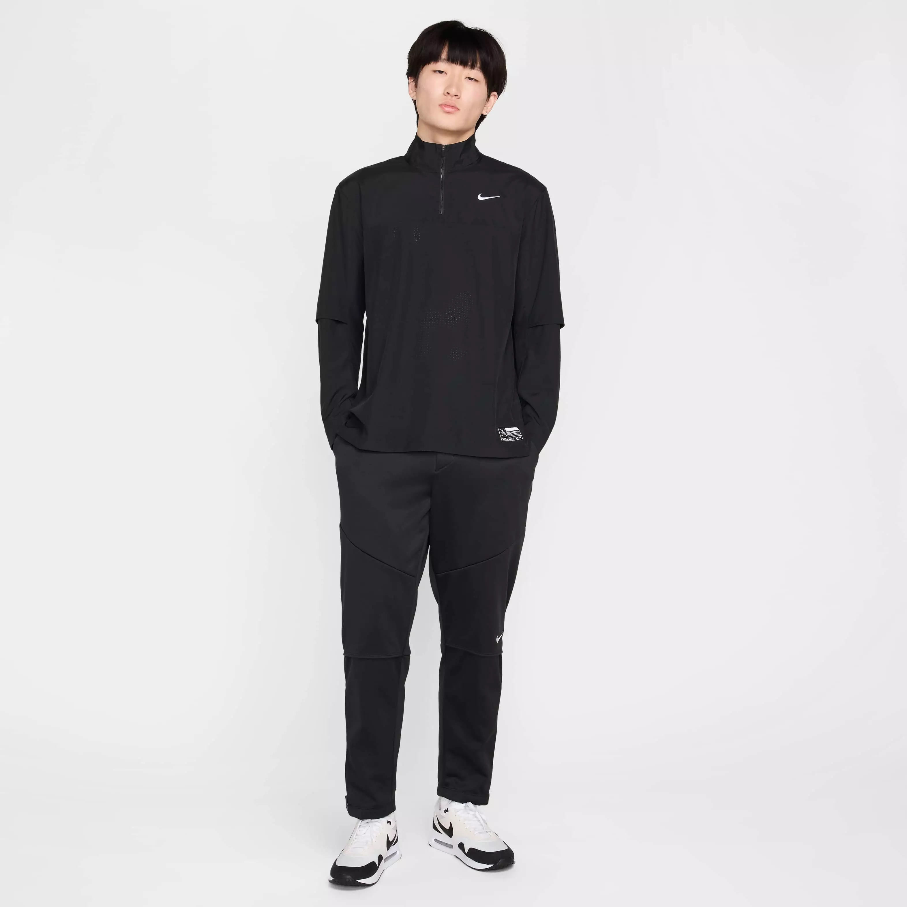 Nike Men's Golf Club Dri-FIT 1/2-Zip Jacket - BLACK