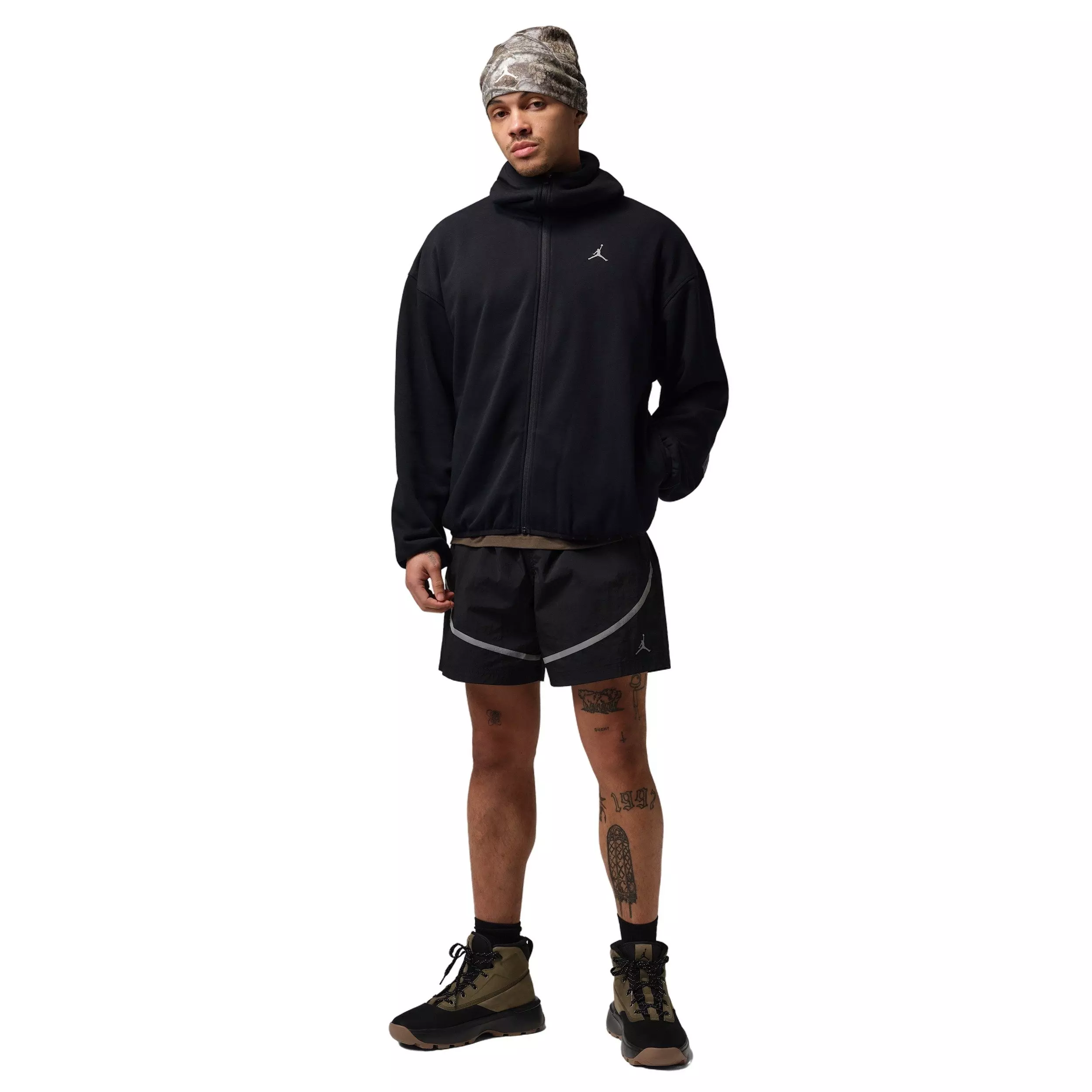 Jordan Men's Brooklyn Hike Mike Full-Zip Hooded Jacket - BLACK