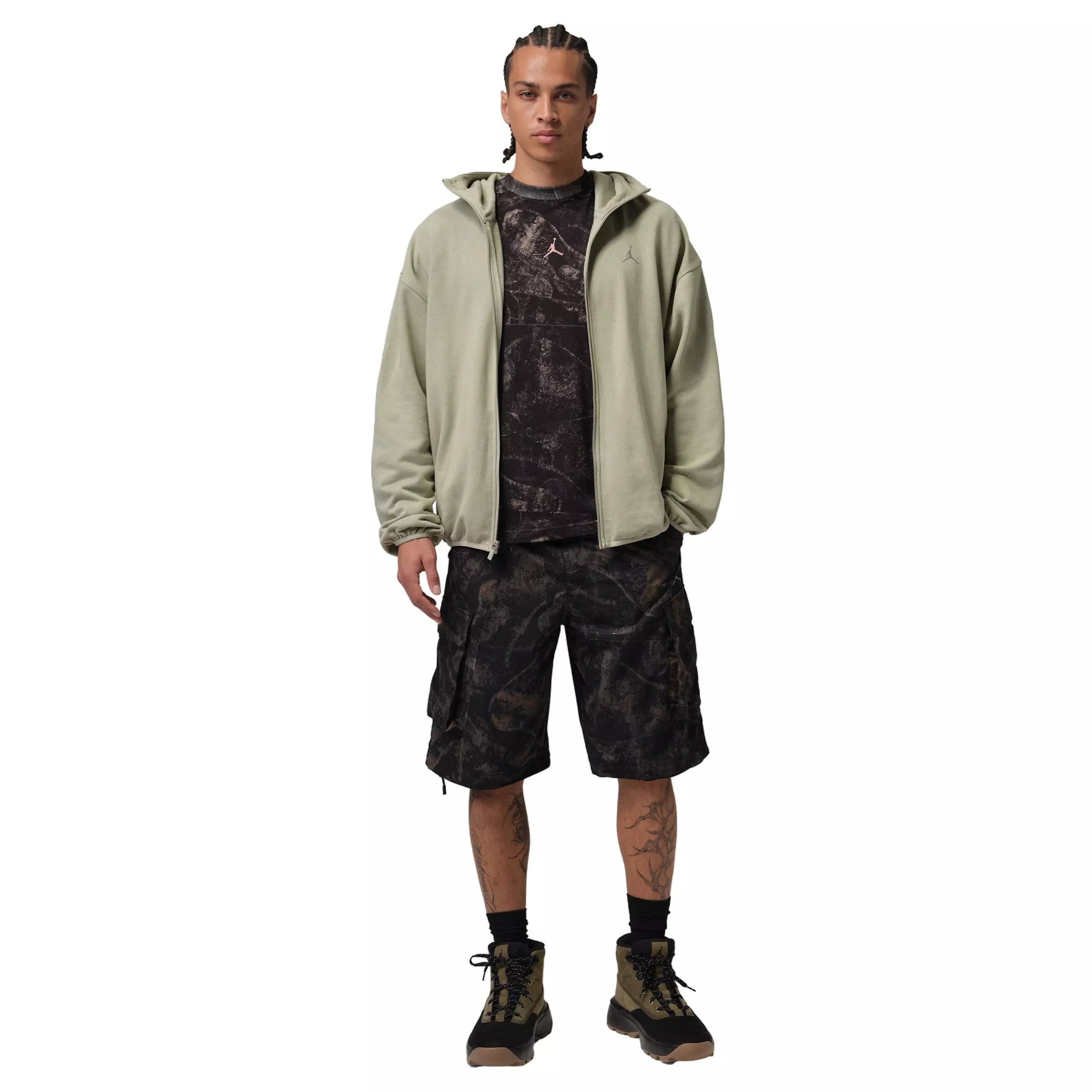 Jordan Men's Brooklyn Hike Mike Full-Zip Hooded Jacket - GREEN