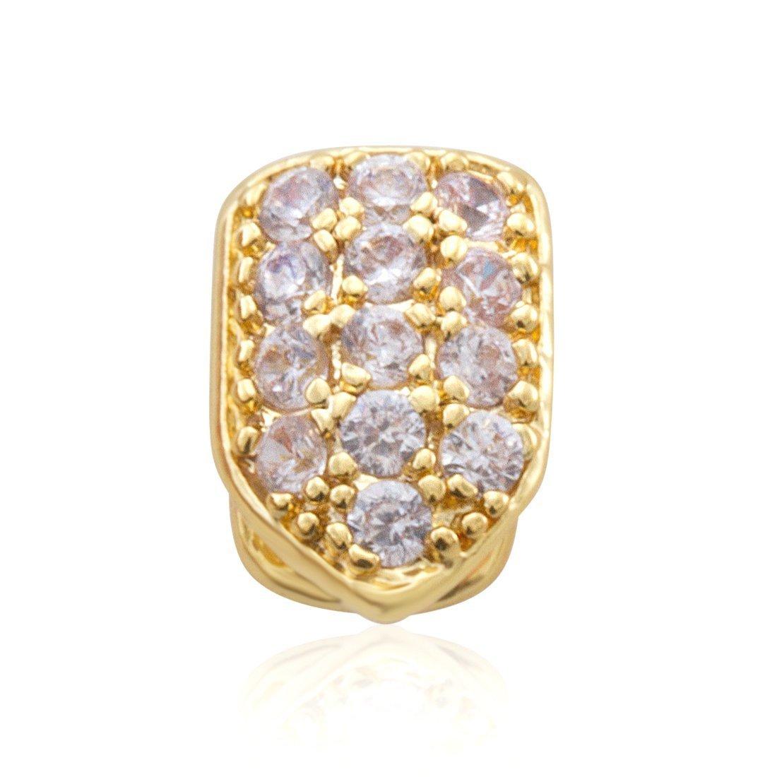 King Ice Iced Single-Tooth Cap Grillz - Gold - GOLD