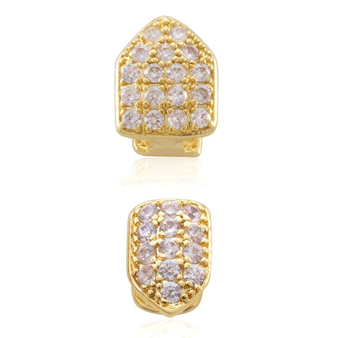 King Ice Iced Single-Tooth Cap Grillz - Gold - GOLD