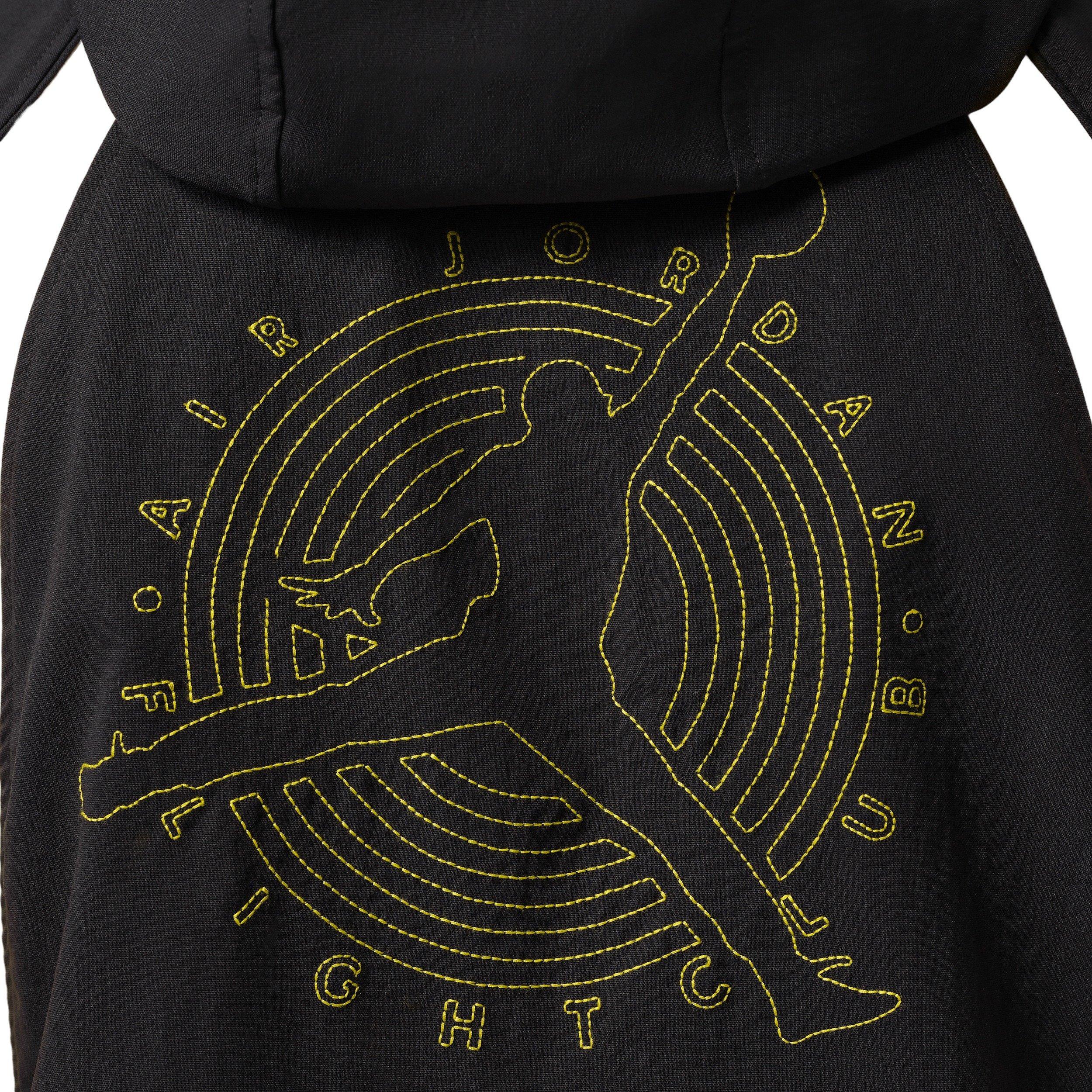 Jordan Men's Flight Lightweight Half-Zip Hoodie - BLACK/YELLOW Thumbnail View 6