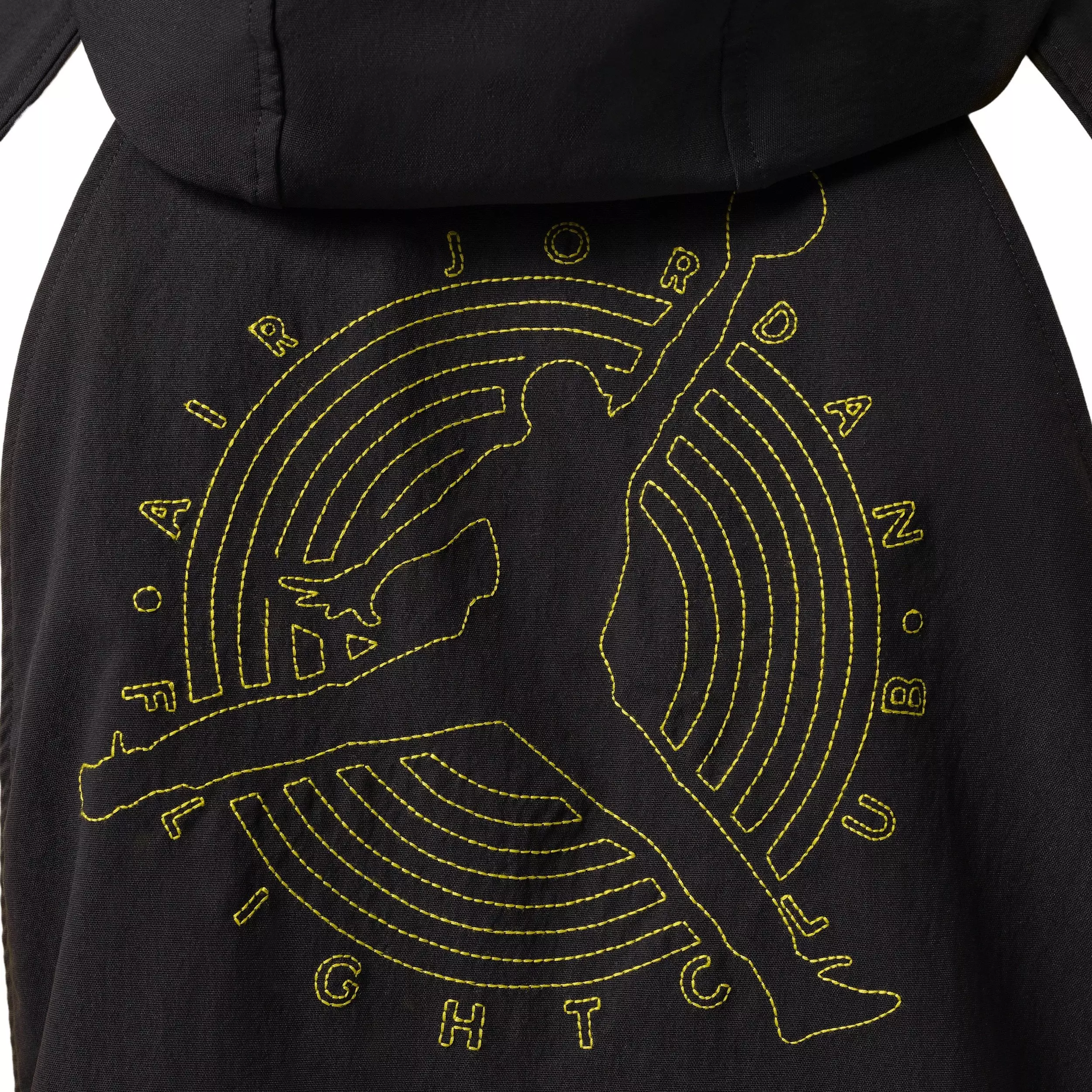 Jordan Men's Flight Lightweight Half-Zip Hoodie - BLACK/YELLOW