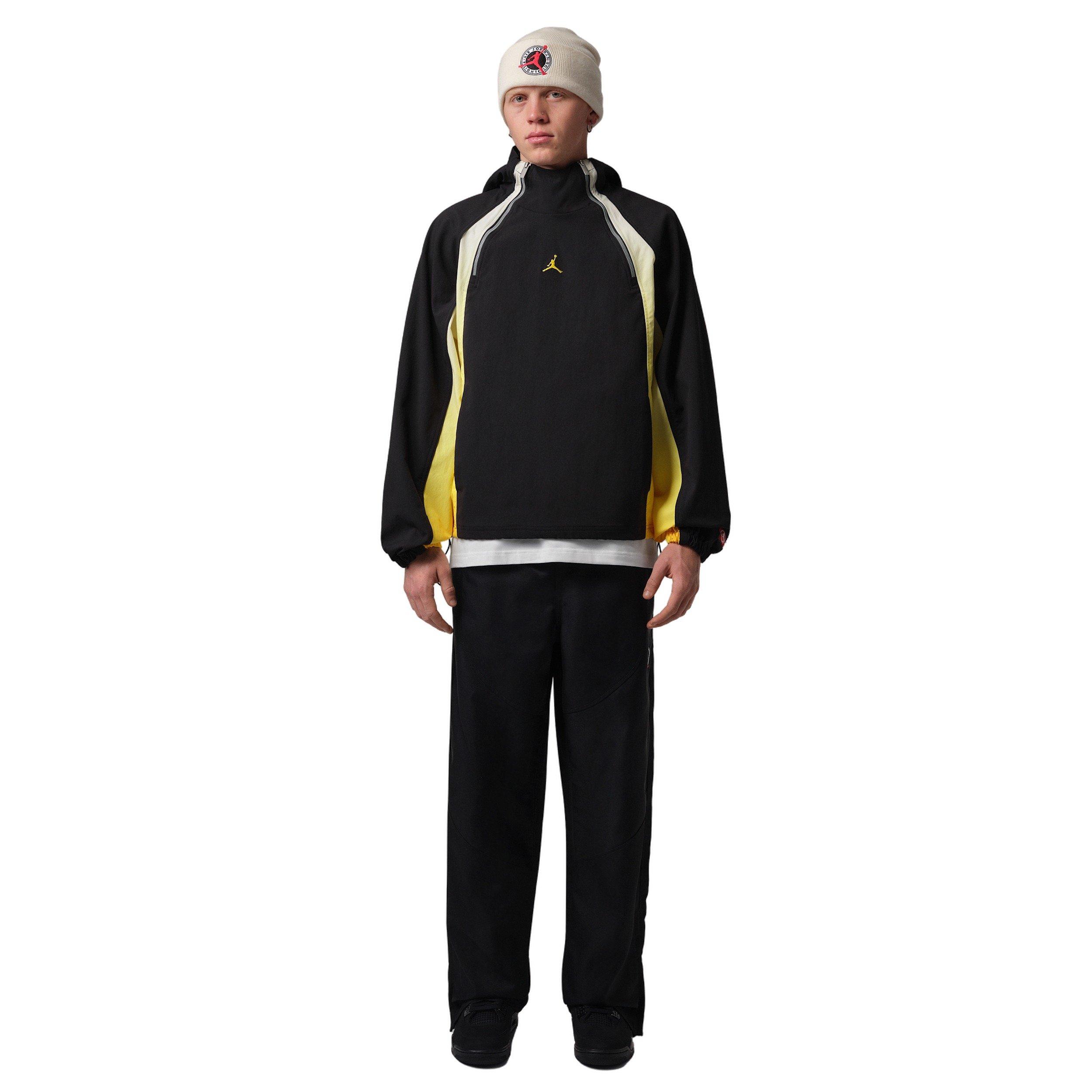 Jordan Men's Flight Lightweight Half-Zip Hoodie - BLACK/YELLOW Thumbnail View 9