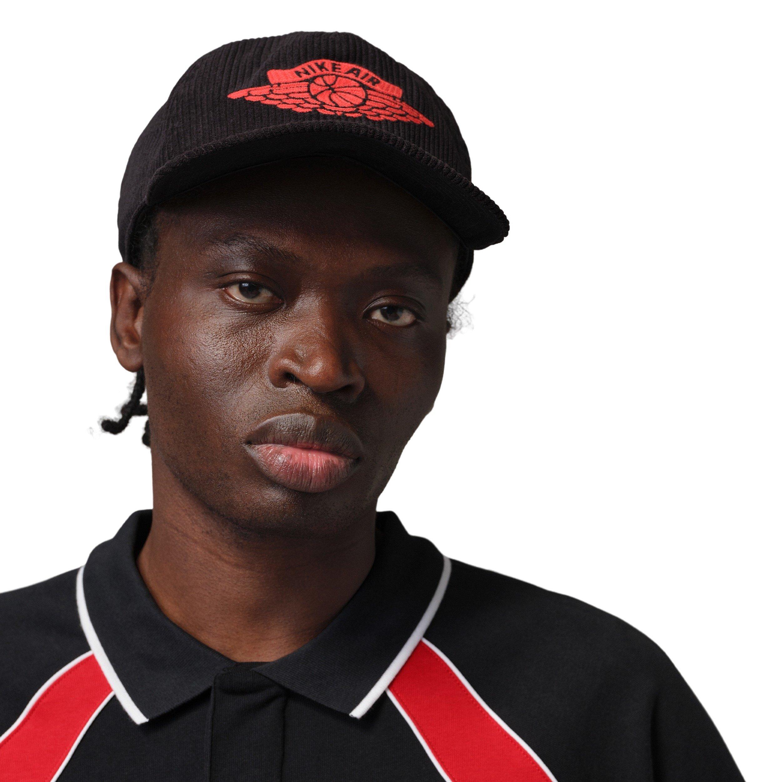 Jordan Men's Flight Long Sleeve Polo Jersey - BLACK/WHITE Thumbnail View 3