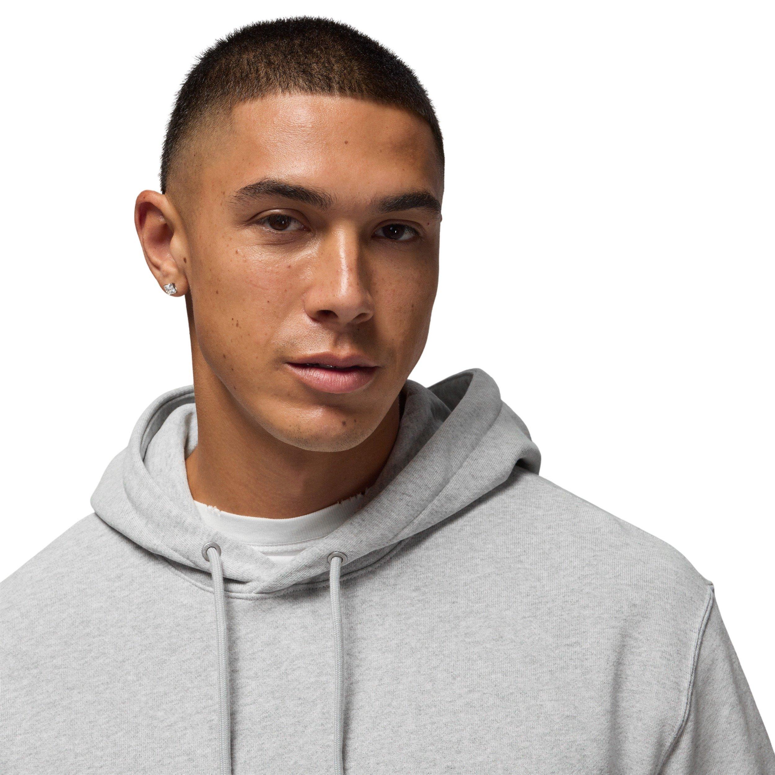 Jordan Men's Flight Fleece Pullover Hoodie - GREY Thumbnail View 3