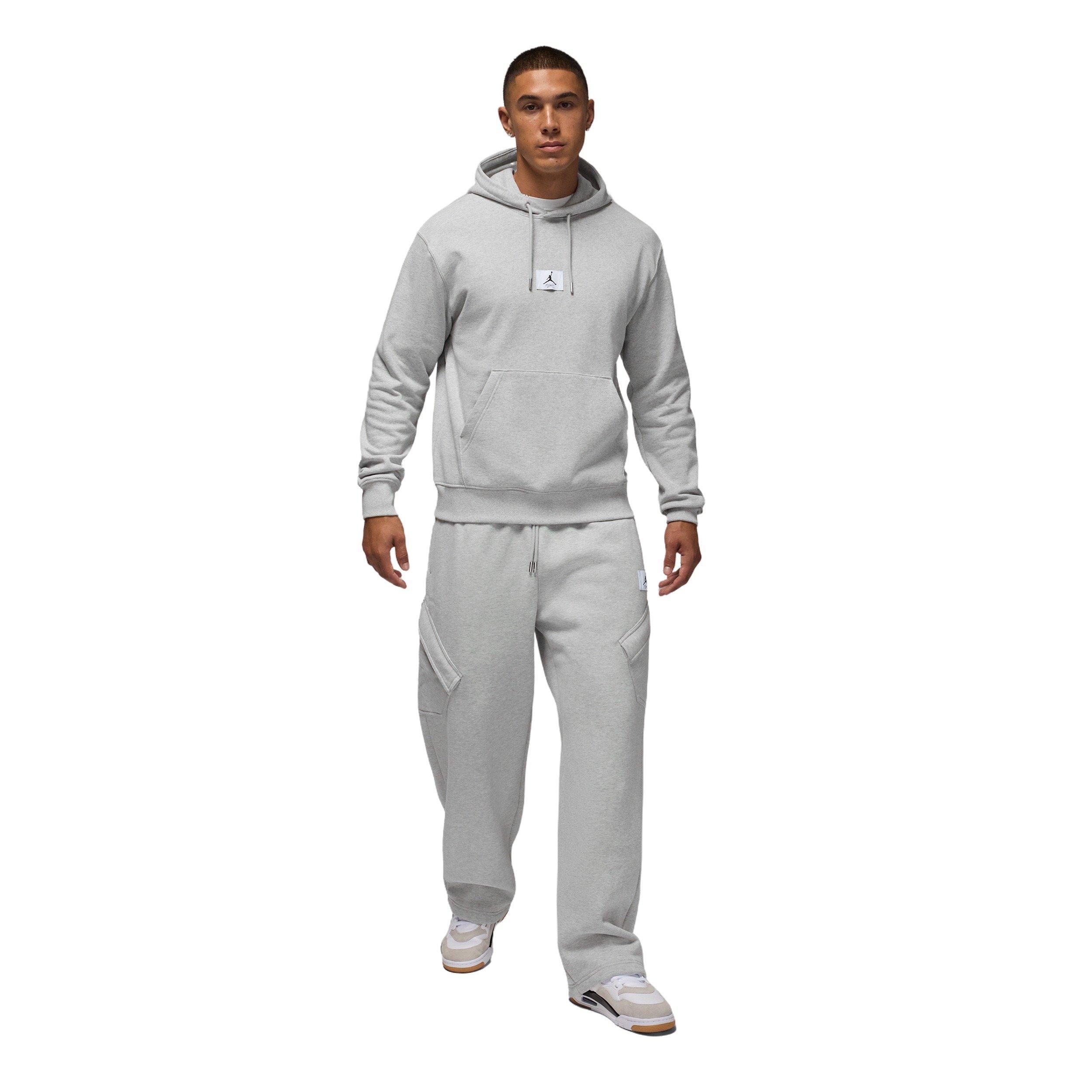 Jordan Men's Flight Fleece Pullover Hoodie - GREY Thumbnail View 7