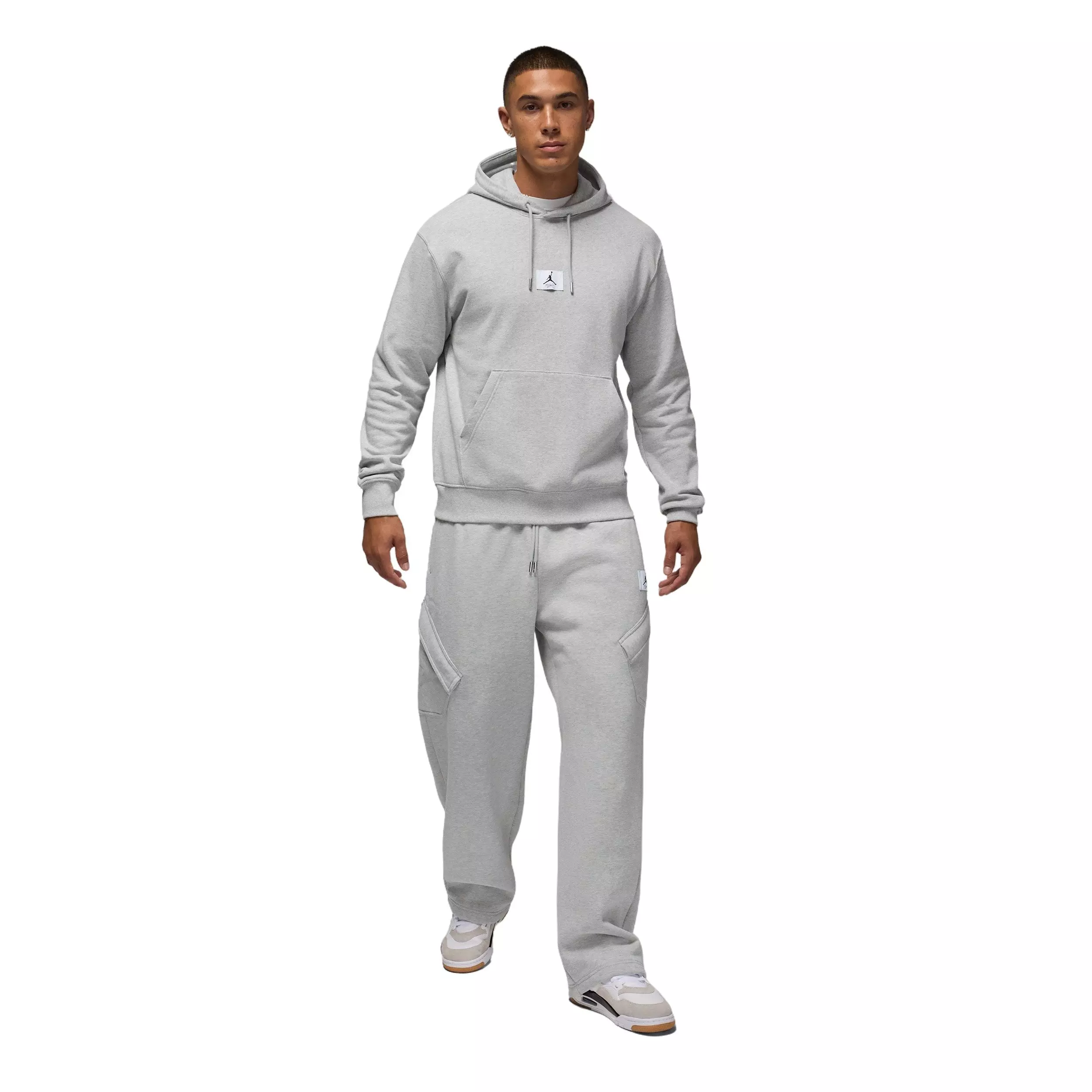 Jordan Men's Flight Fleece Pullover Hoodie - GREY