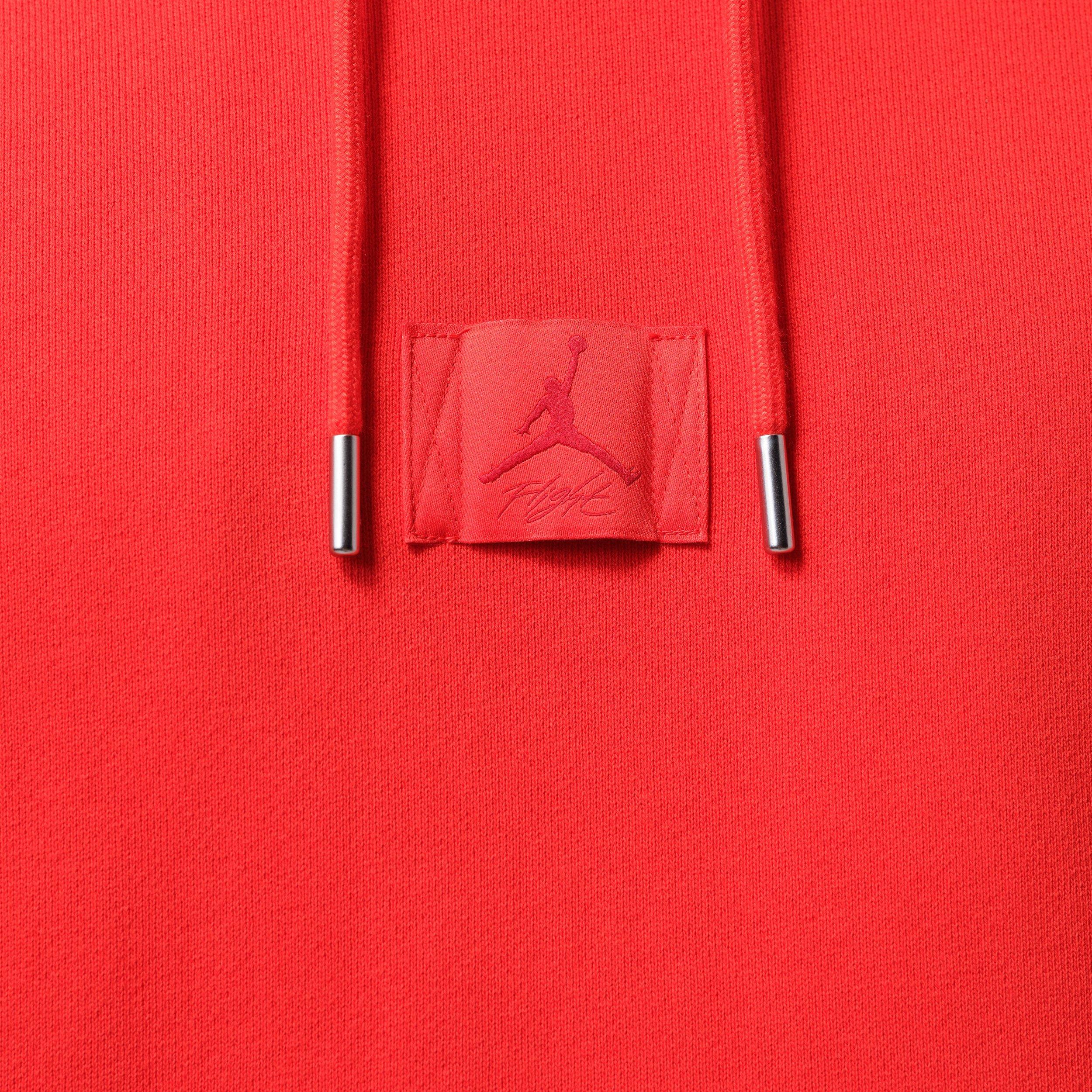 Jordan Men's Flight Fleece Pullover Hoodie - RED Thumbnail View 4