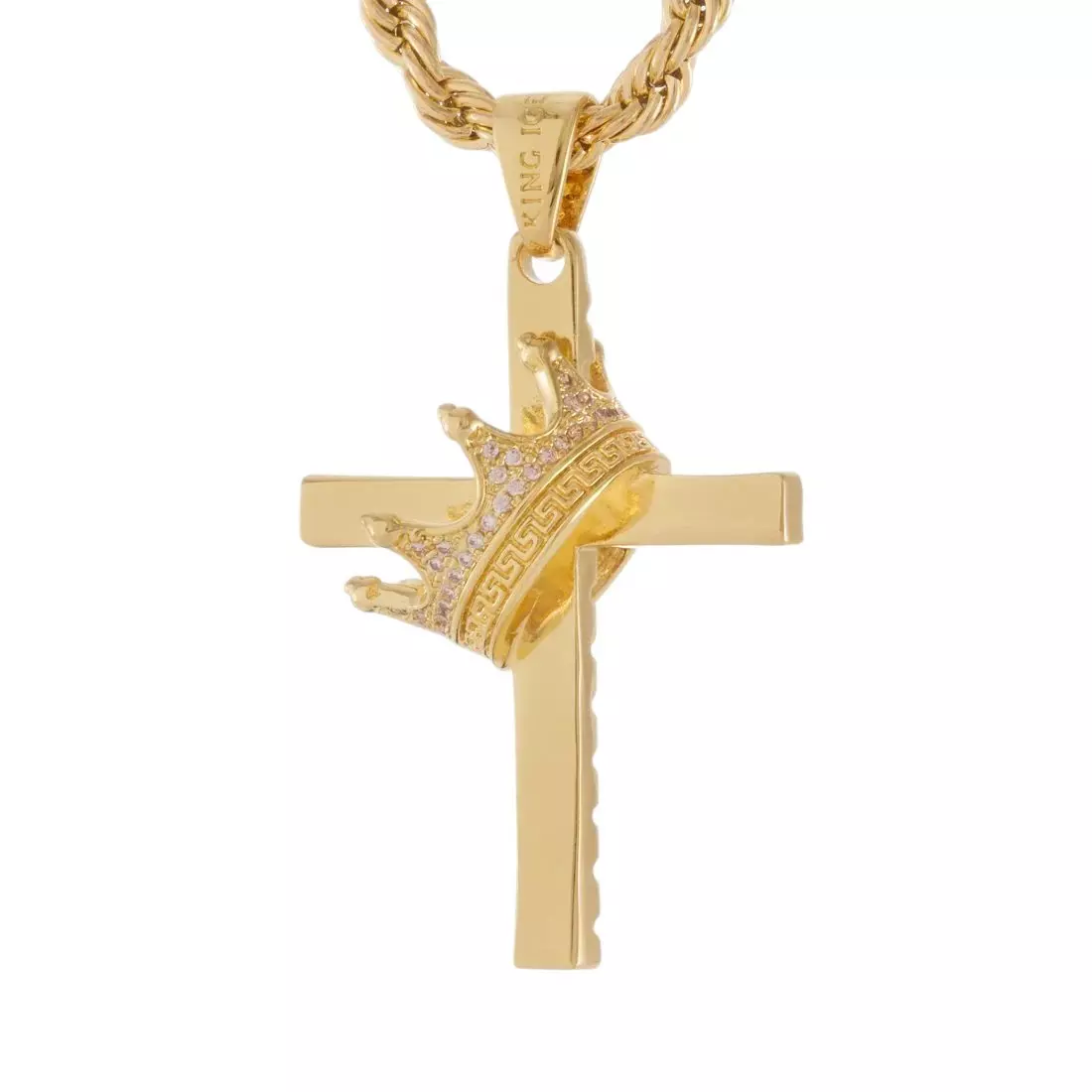 King Ice Kingdom Cross Necklace - GOLD