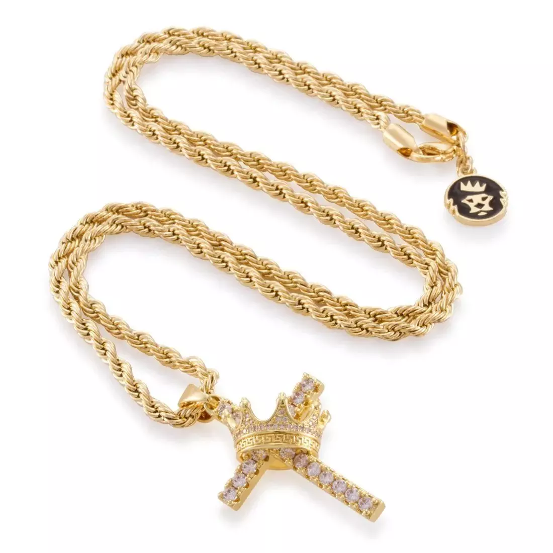 King Ice Kingdom Cross Necklace - GOLD