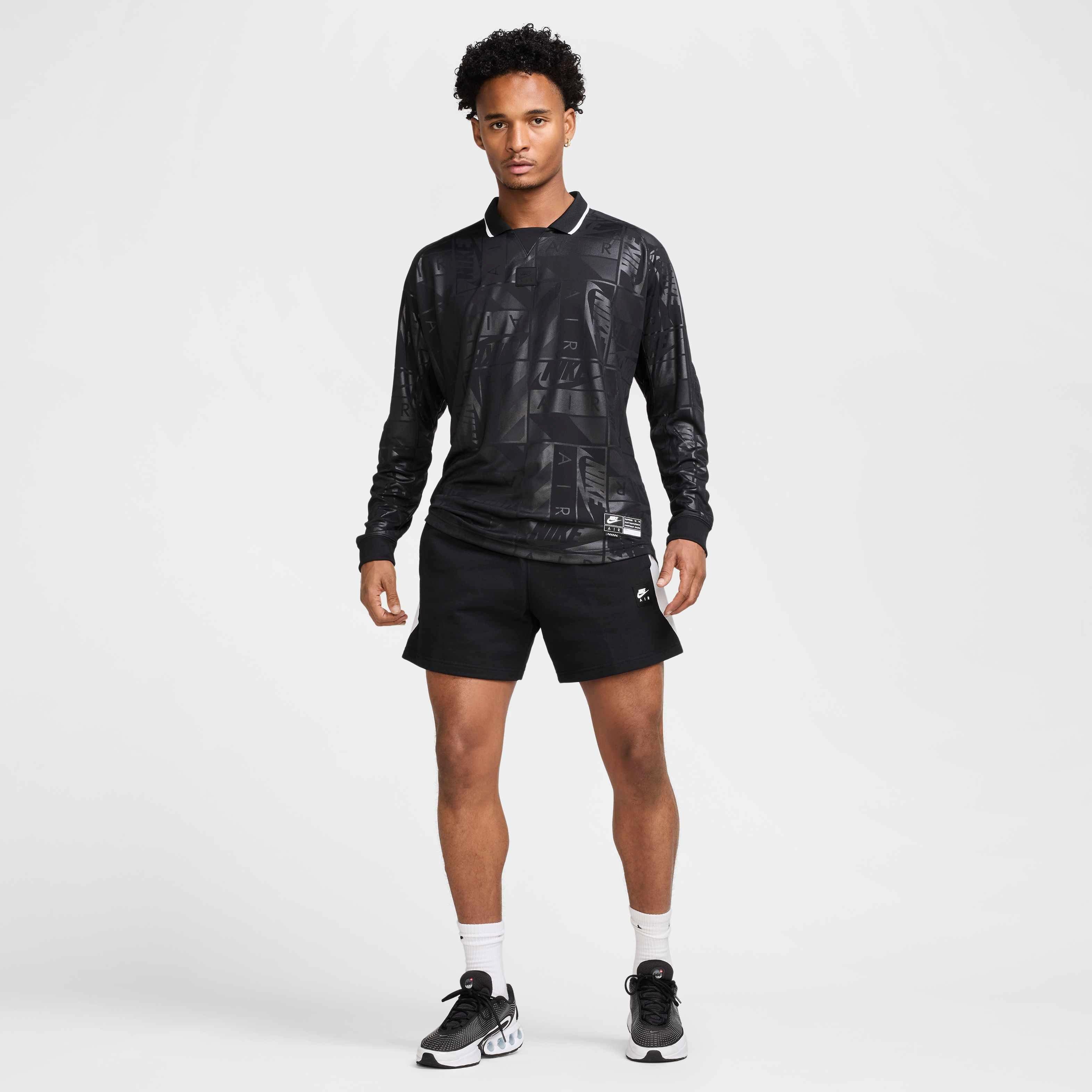 Nike Air Men's Long Sleeve Jersey - BLACK Thumbnail View 7
