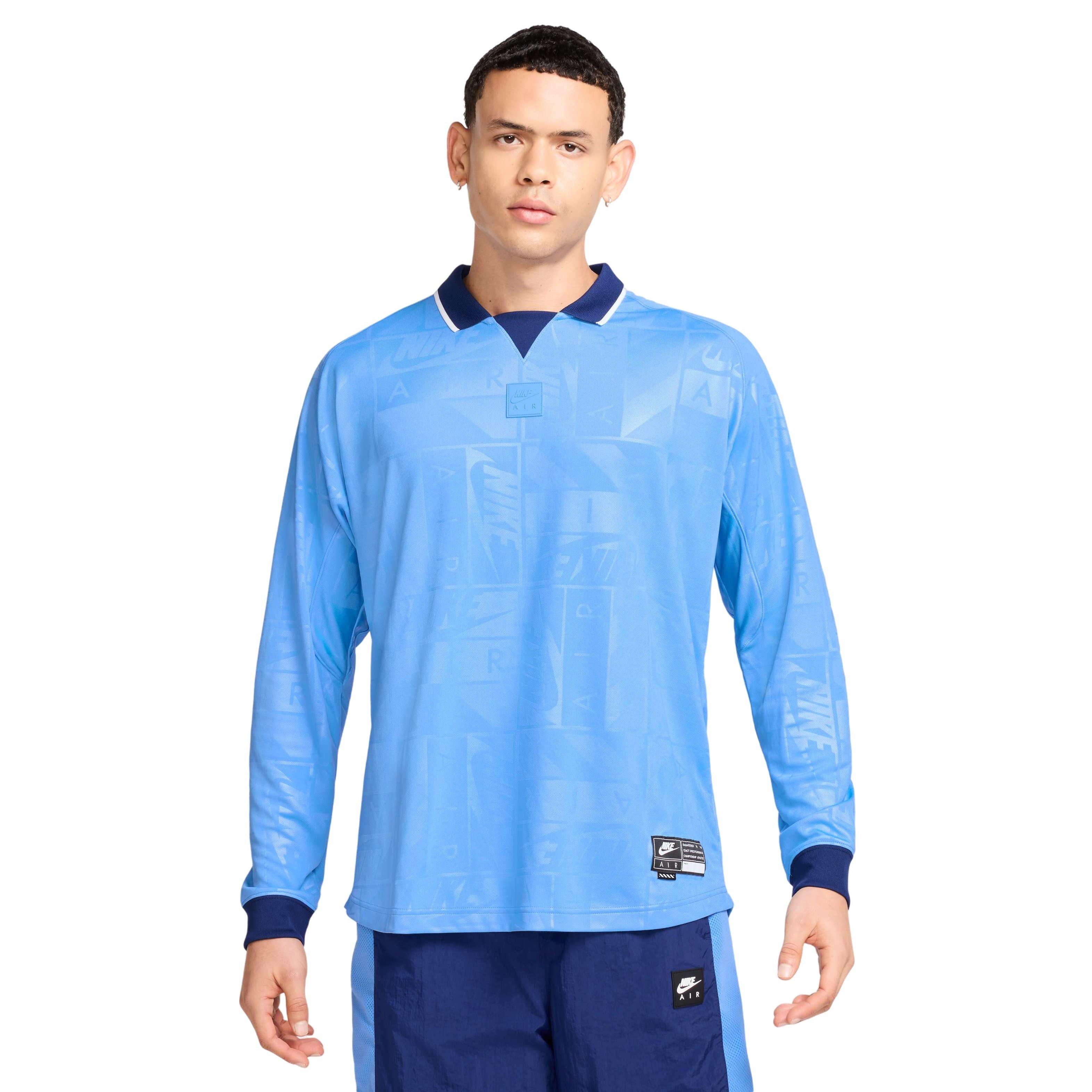 Nike Air Men's Long Sleeve Jersey - BLUE Thumbnail View 1