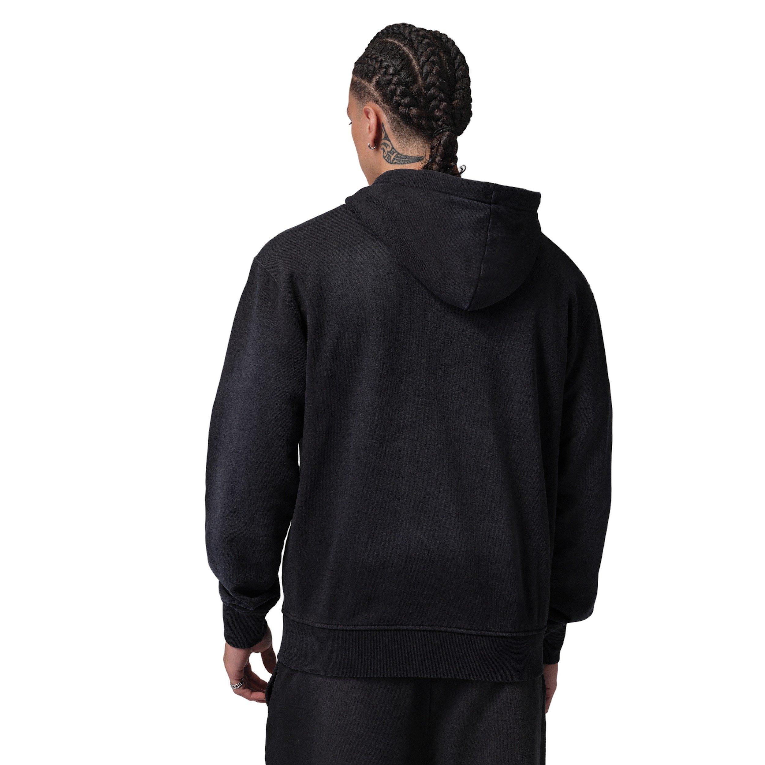 Jordan Men's Flight Fleece Pullover Hoodie - Black - BLACK Thumbnail View 2