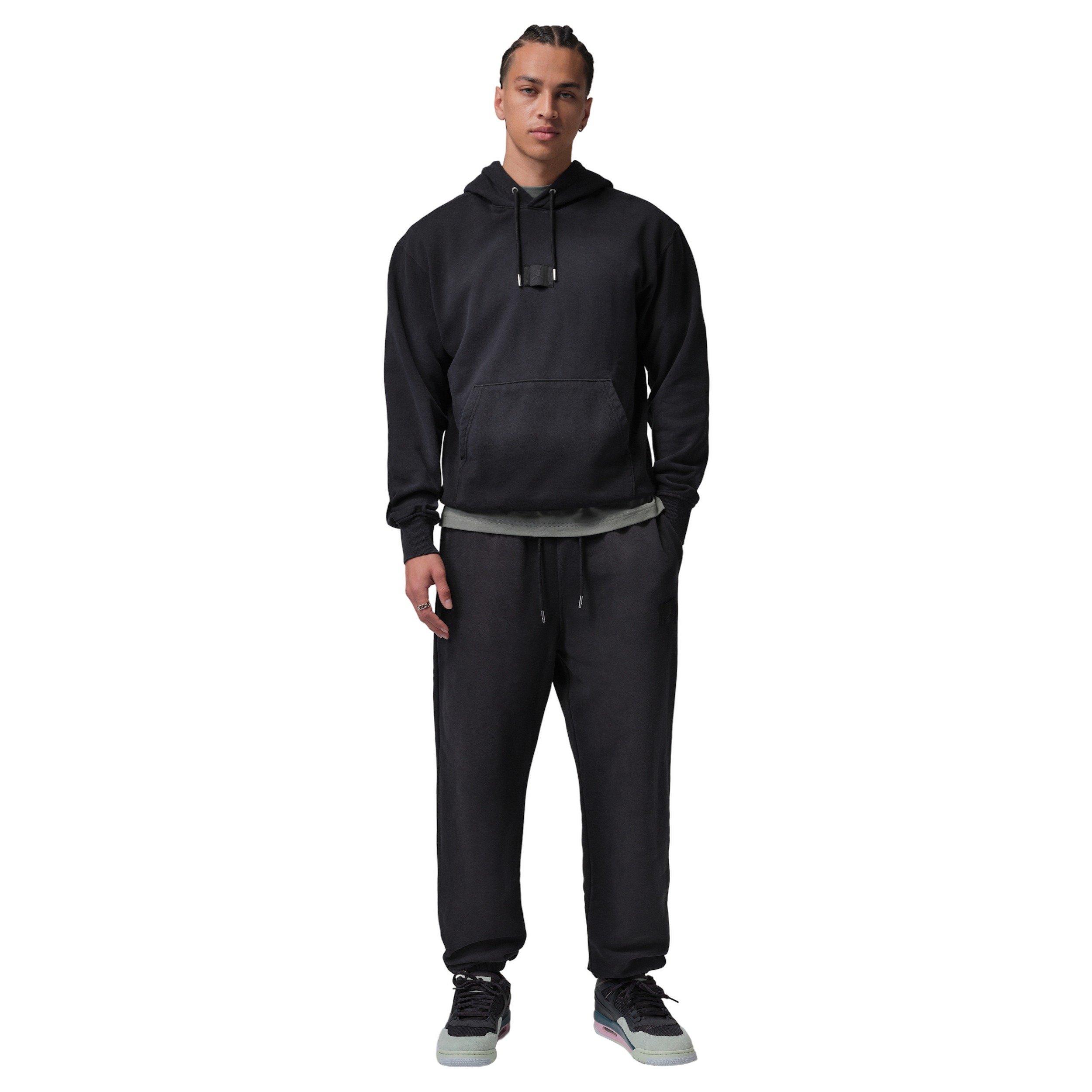 Jordan Men's Flight Fleece Pullover Hoodie - Black - BLACK Thumbnail View 7