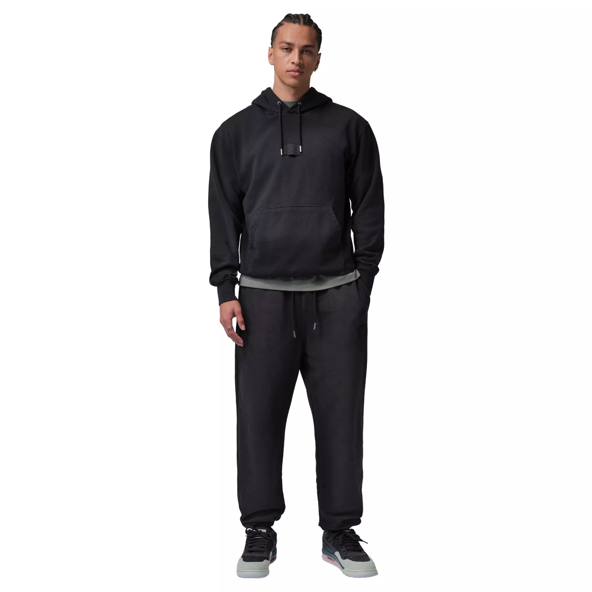 Jordan Men's Flight Fleece Pullover Hoodie - Black - BLACK