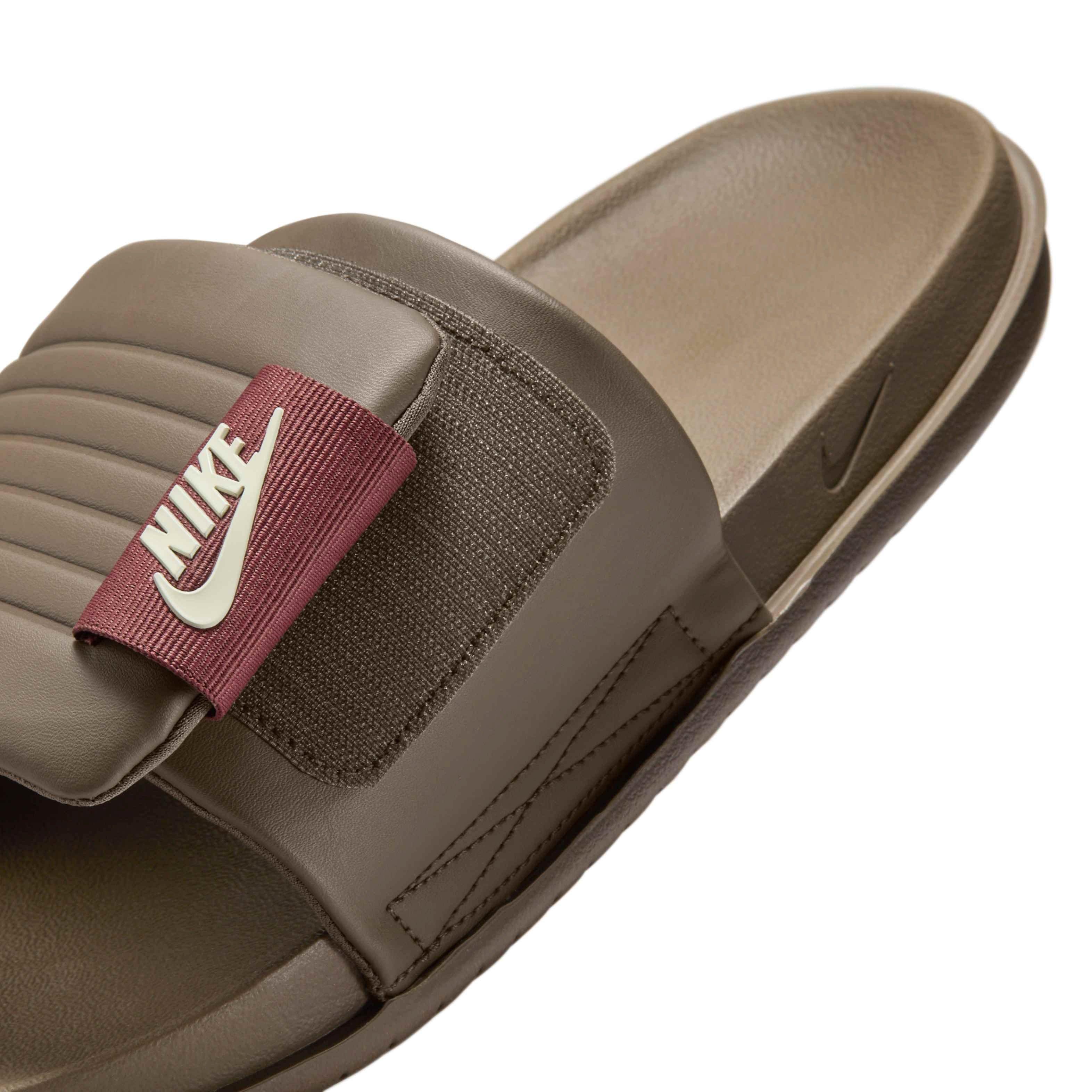 Nike Offcourt Adjust "Ironstone/Red Sepia/Coconut Milk" Men's Slide - BROWN/RED/WHITE Thumbnail View 6