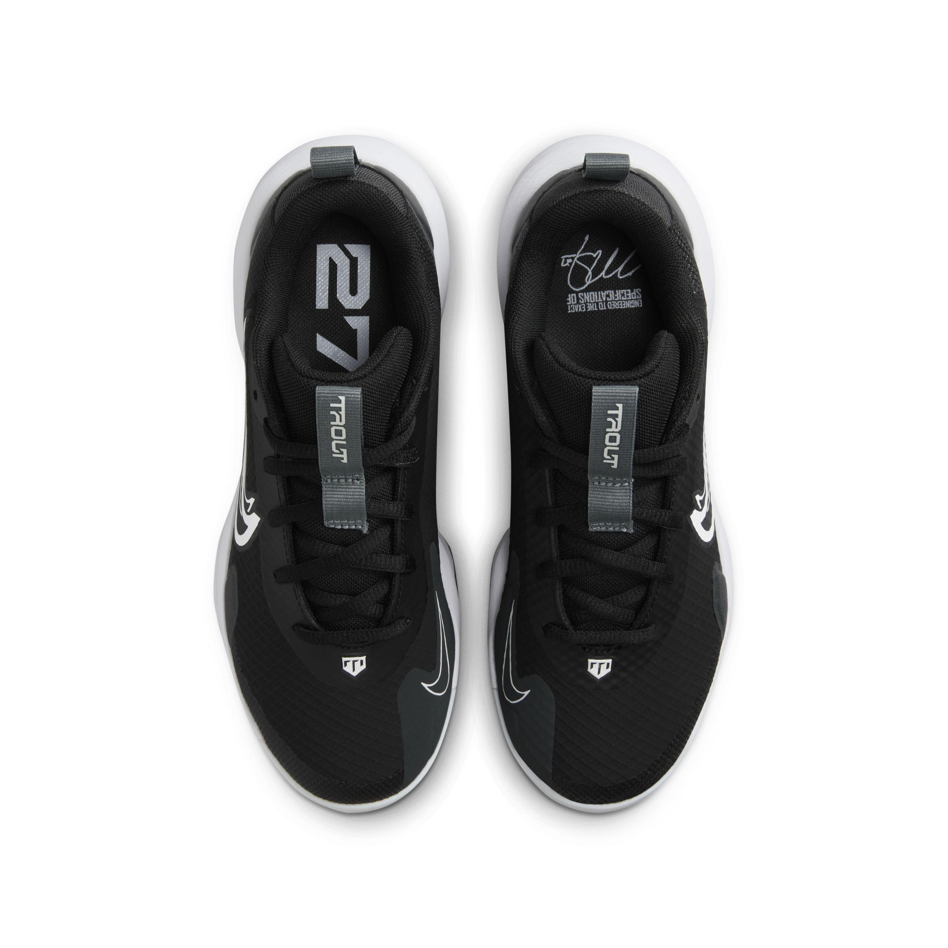 Nike Force Trout 9 Pro MCS "Black/Anthracite/Cool Grey/White" Grade School Boys' Baseball Cleat - BLACK/ANTHRACITE/GREY/WHITE Thumbnail View 4