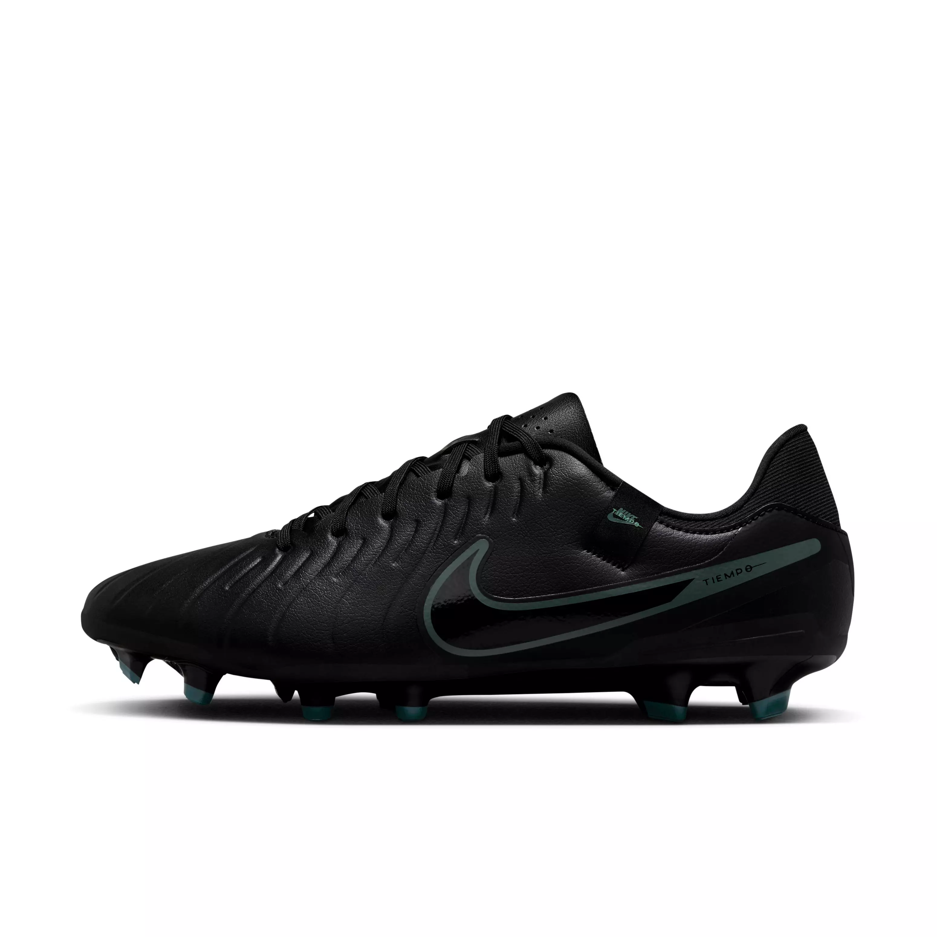 Nike Tiempo Legend 10 Academy MG "Black/Deep Jungle/Black" Men's Soccer Cleat - BLACK/JUNGLE/BLACK