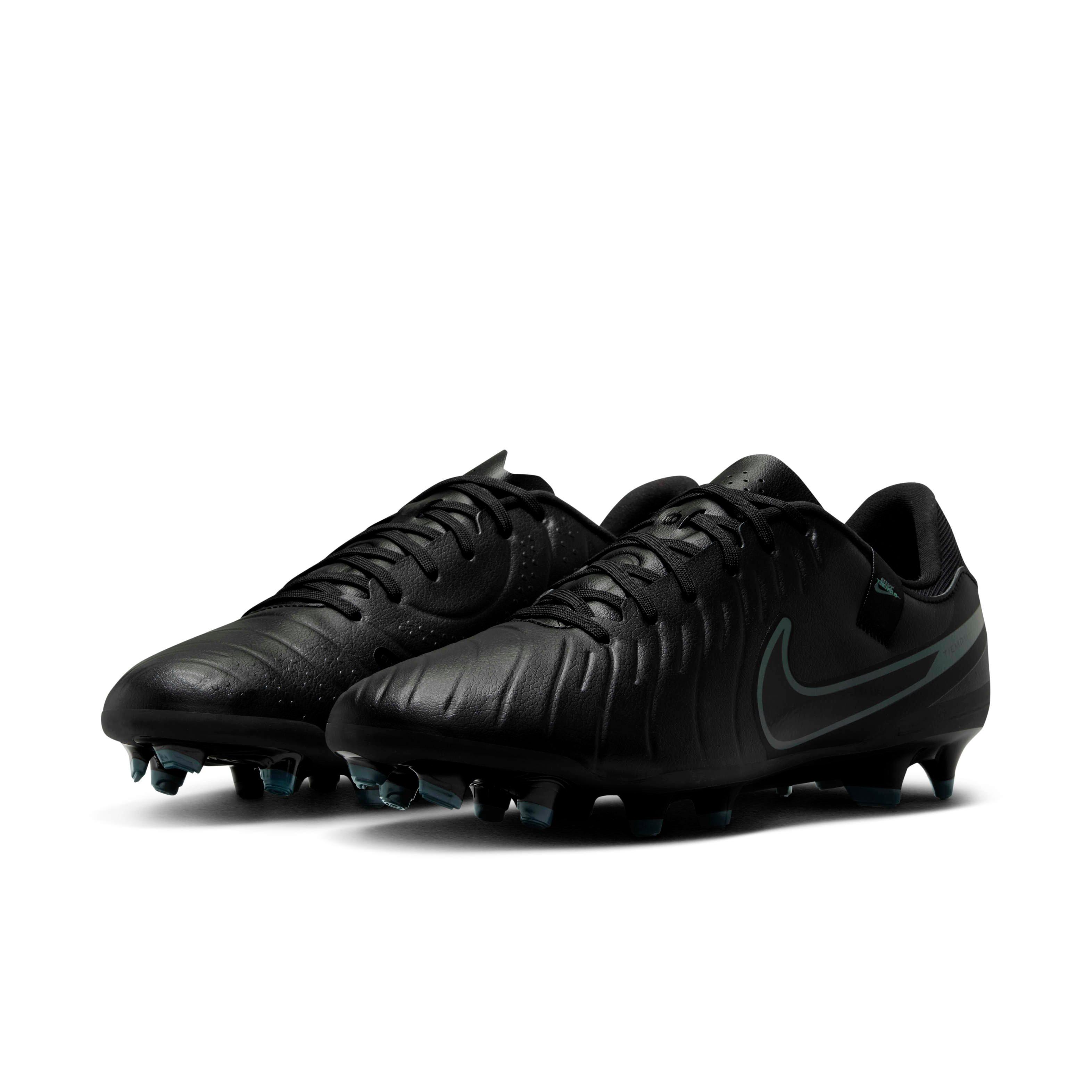 Nike Tiempo Legend 10 Academy MG "Black/Deep Jungle/Black" Men's Soccer Cleat - BLACK/JUNGLE/BLACK Thumbnail View 3