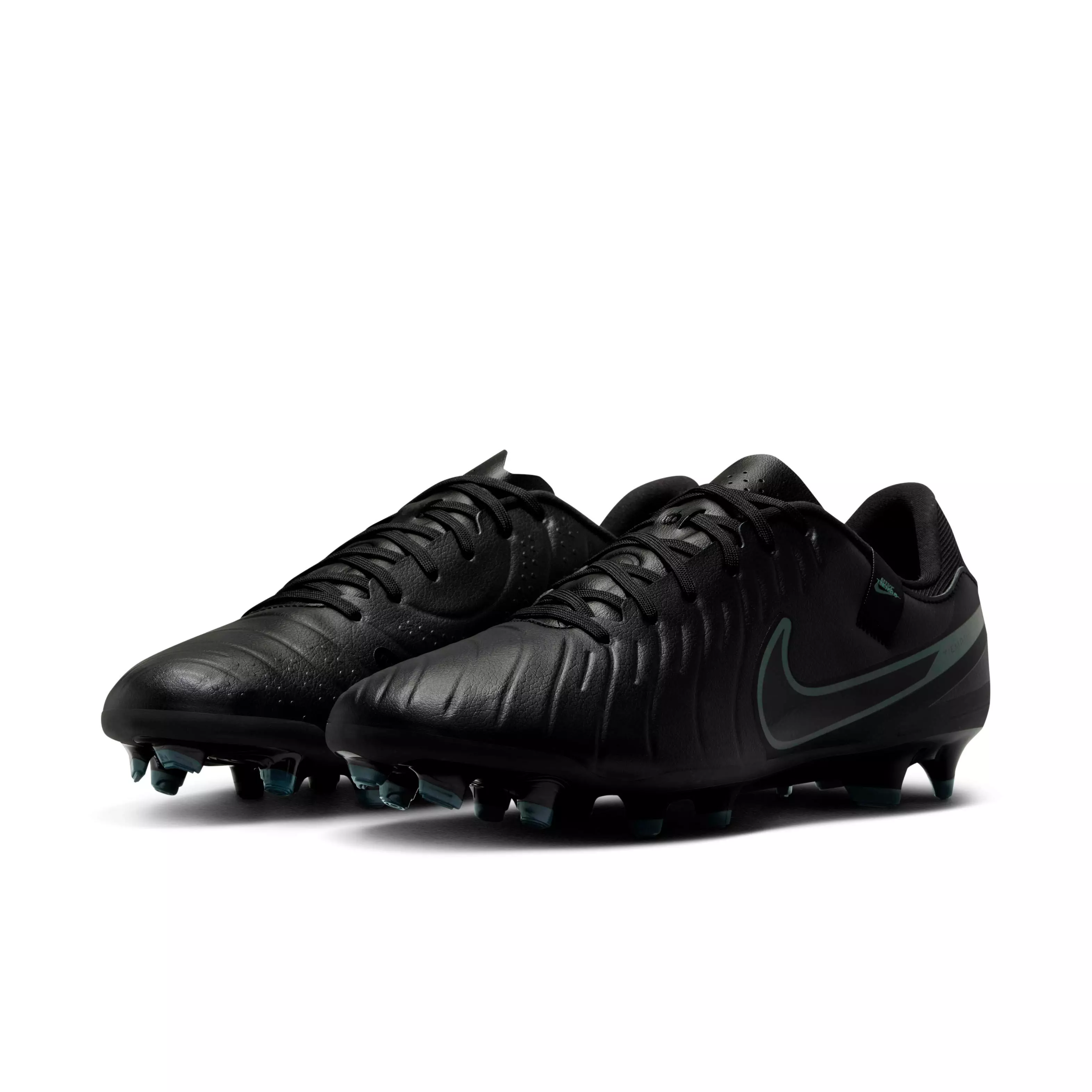 Nike Tiempo Legend 10 Academy MG "Black/Deep Jungle/Black" Men's Soccer Cleat - BLACK/JUNGLE/BLACK